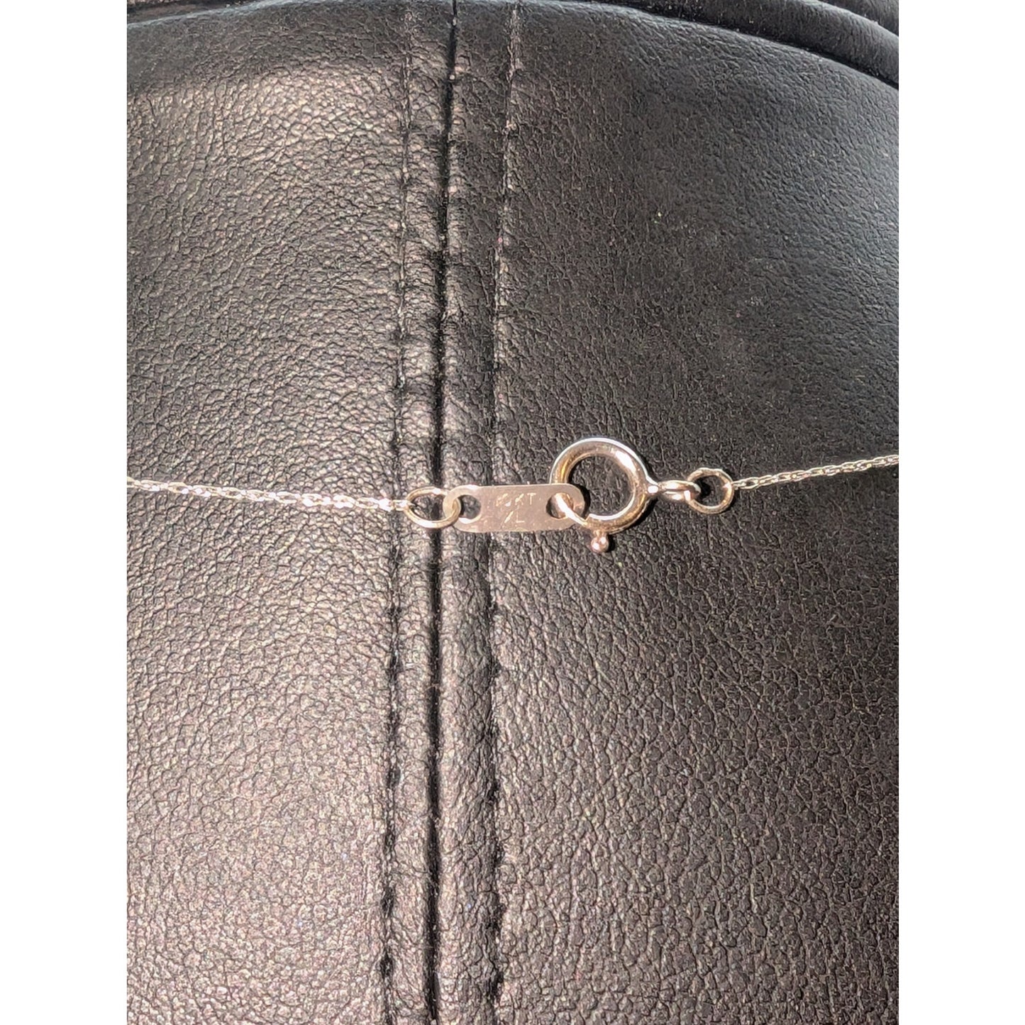 10k White Gold Tests as Aquamarine Heart Pendant (1.20g) 22" 10k Chain Necklace