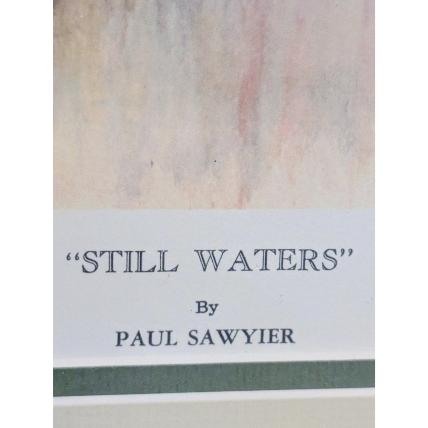 1975 Paul Sawyier Gilt Wood Frame Collector 'Still Waters' Numbered Copied Print