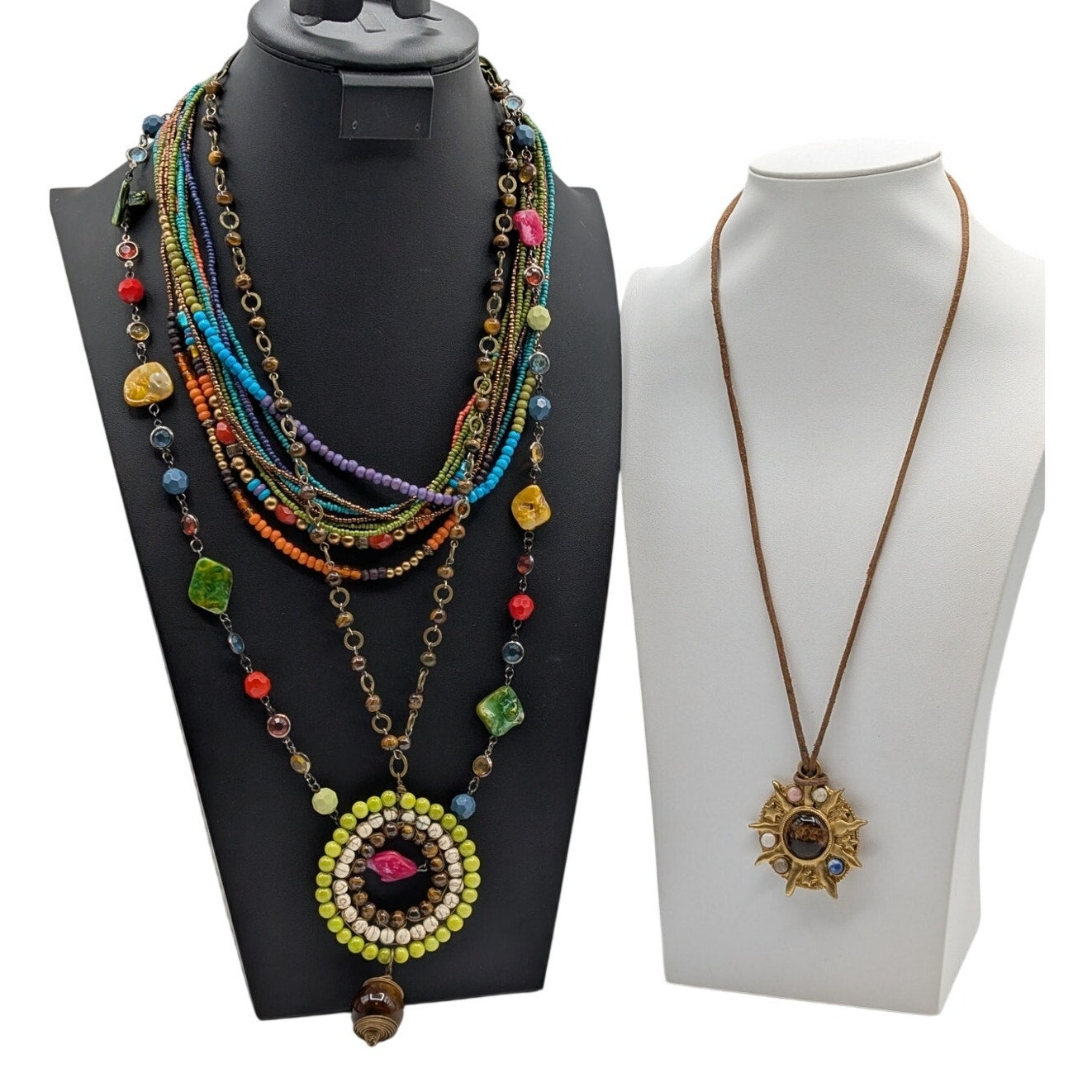 Splashes of Color Boho Four Piece Necklace Lot