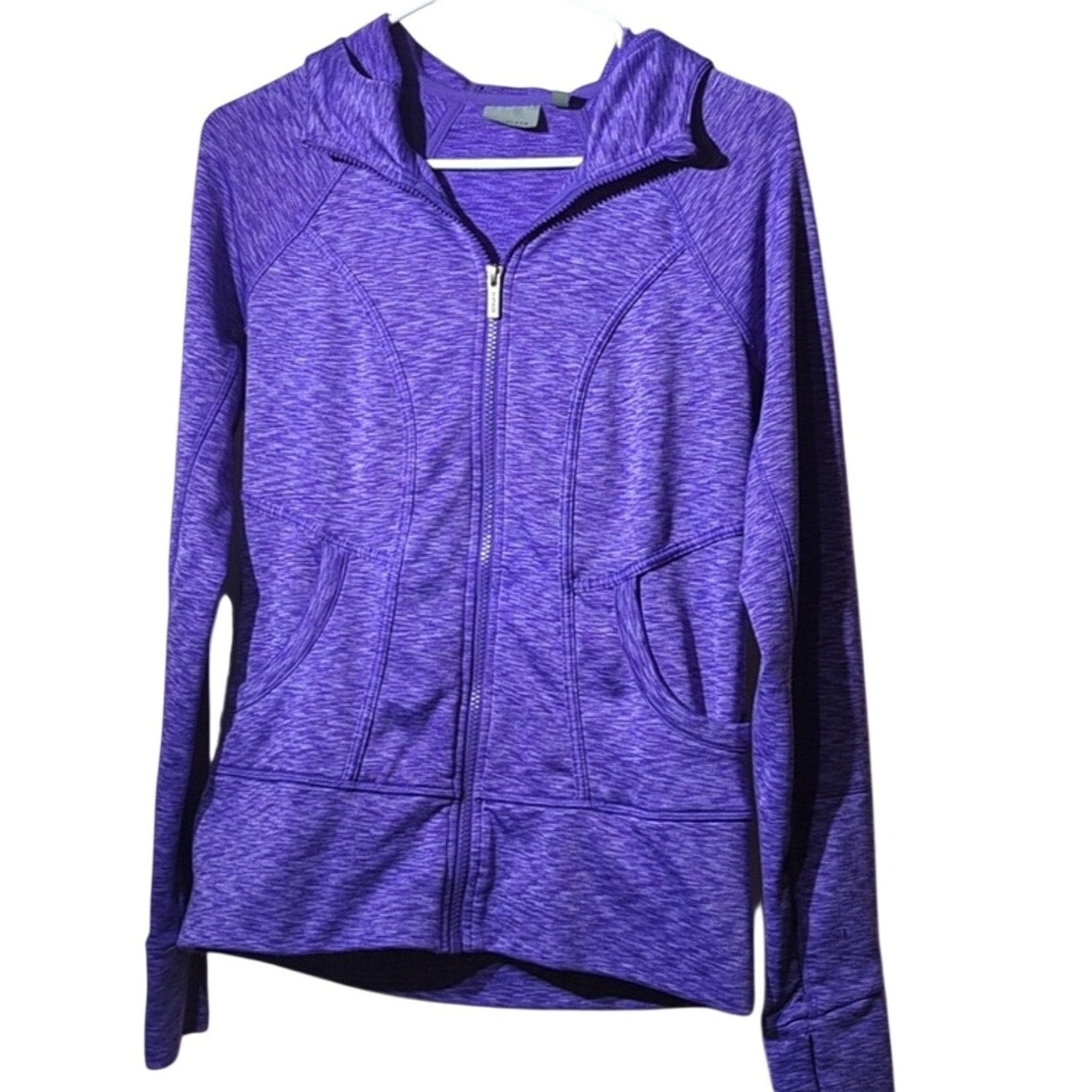 Athleta Women's Small Purple Full Zip Yoga Hoodie Sweatshirt Athleisure Sz S