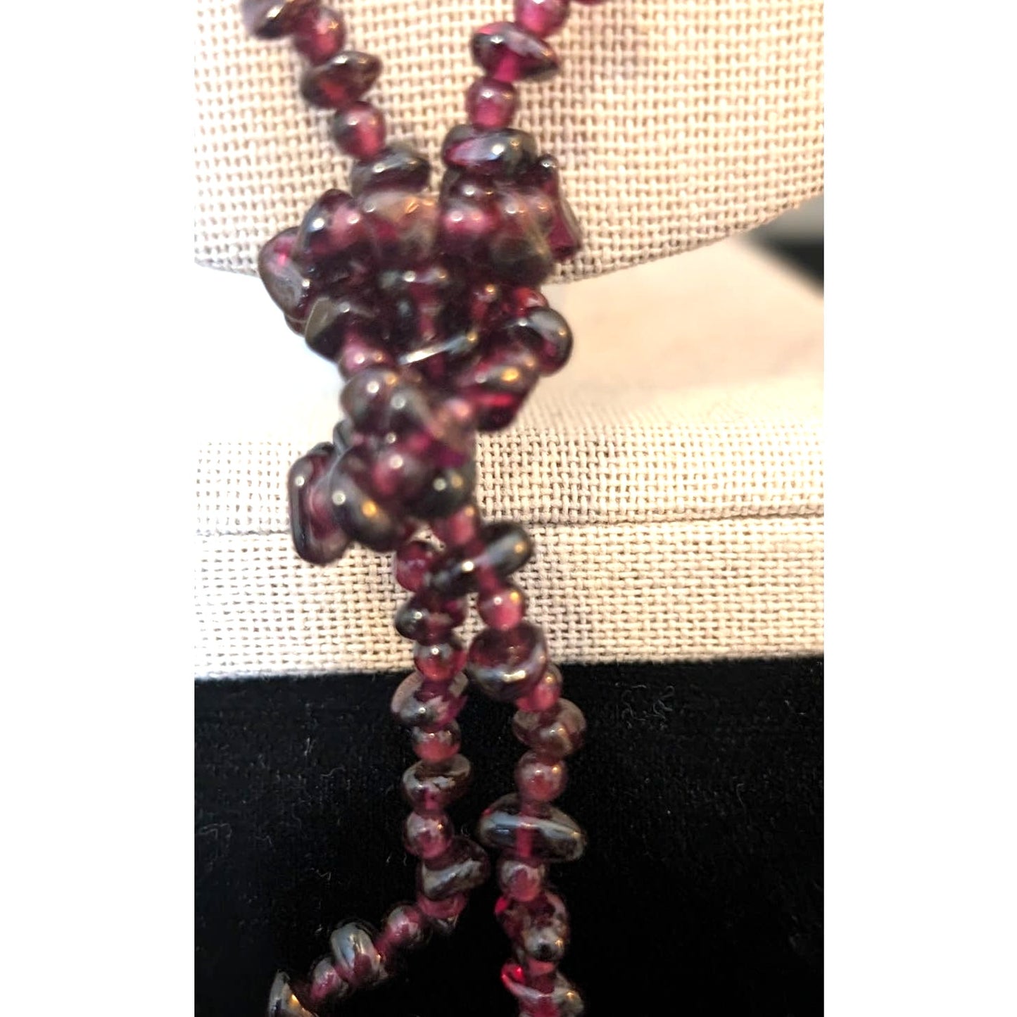 Natural Garnet Chip Bead 34" Necklace