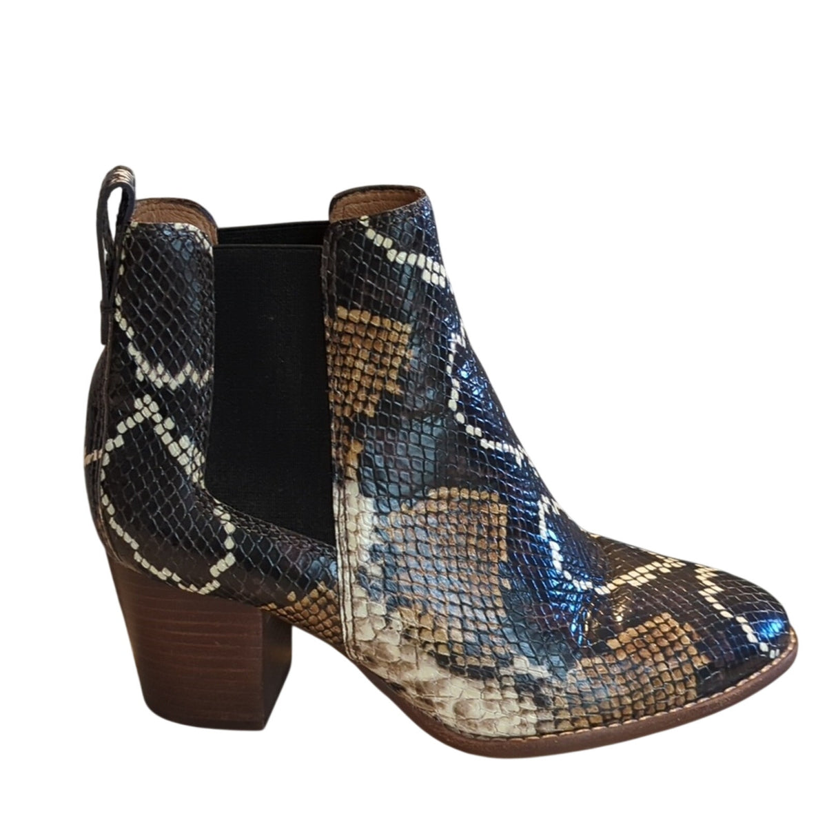 Madewell Style AA184 The Regan Boot in Snake Embossed Leather Women's Size 5.5