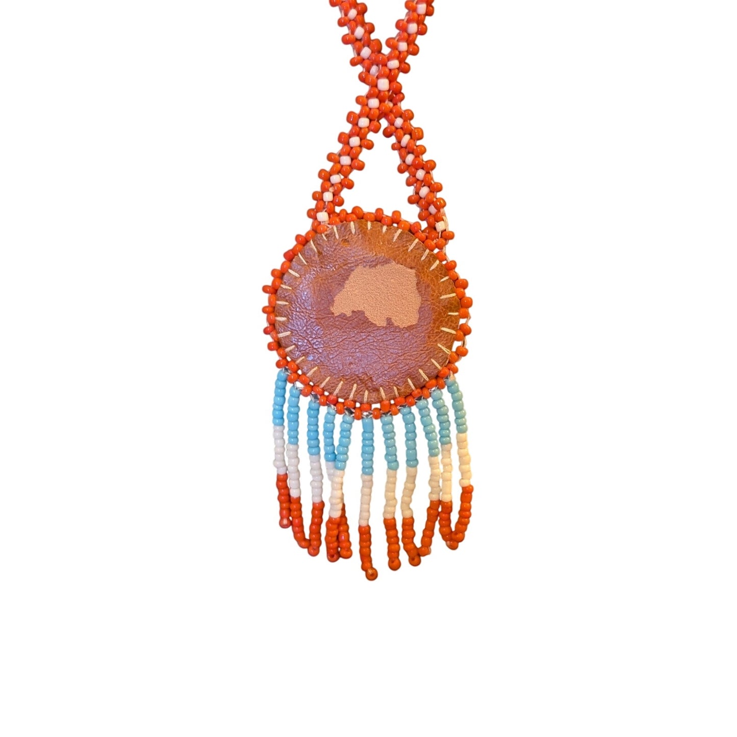 Lot of Four Native American Hand Beaded Seed Bead Vintage 70s Necklaces