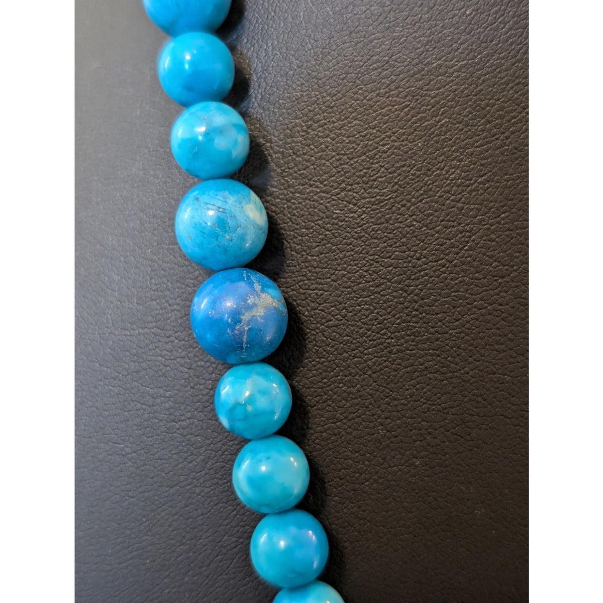 Blue Stone Agate Wood Pendant Boho Long 32"-34" Necklace