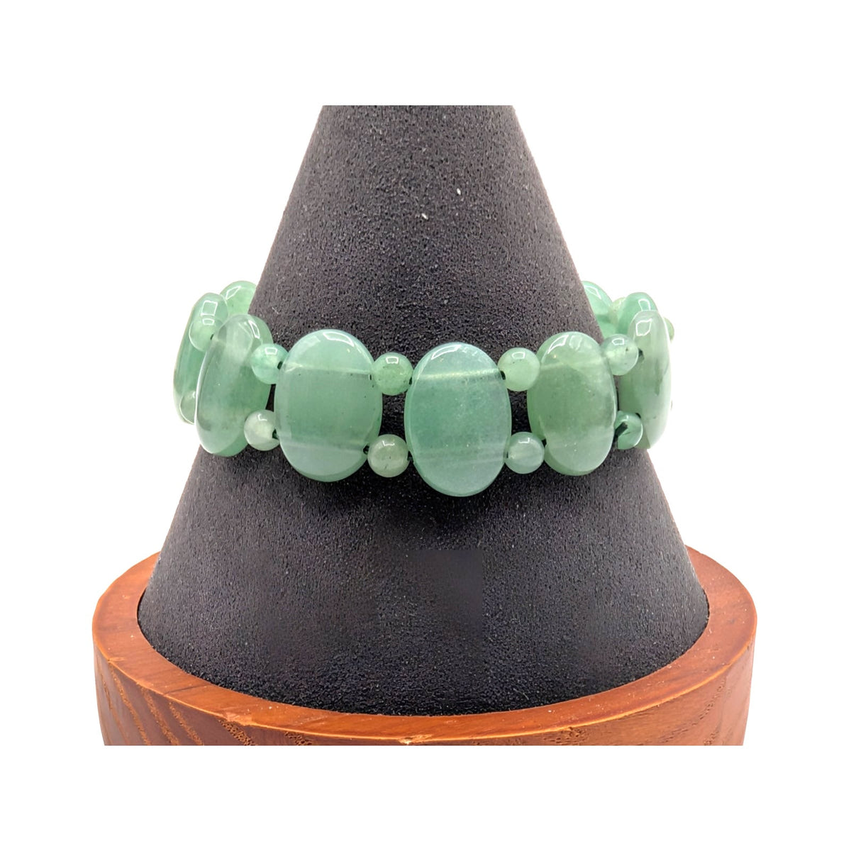 Green Stone Stretch Bracelet