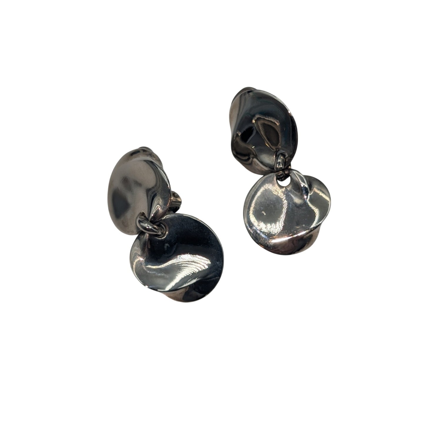 Lot of Six Pair of Vintage Silver Tone Earrings