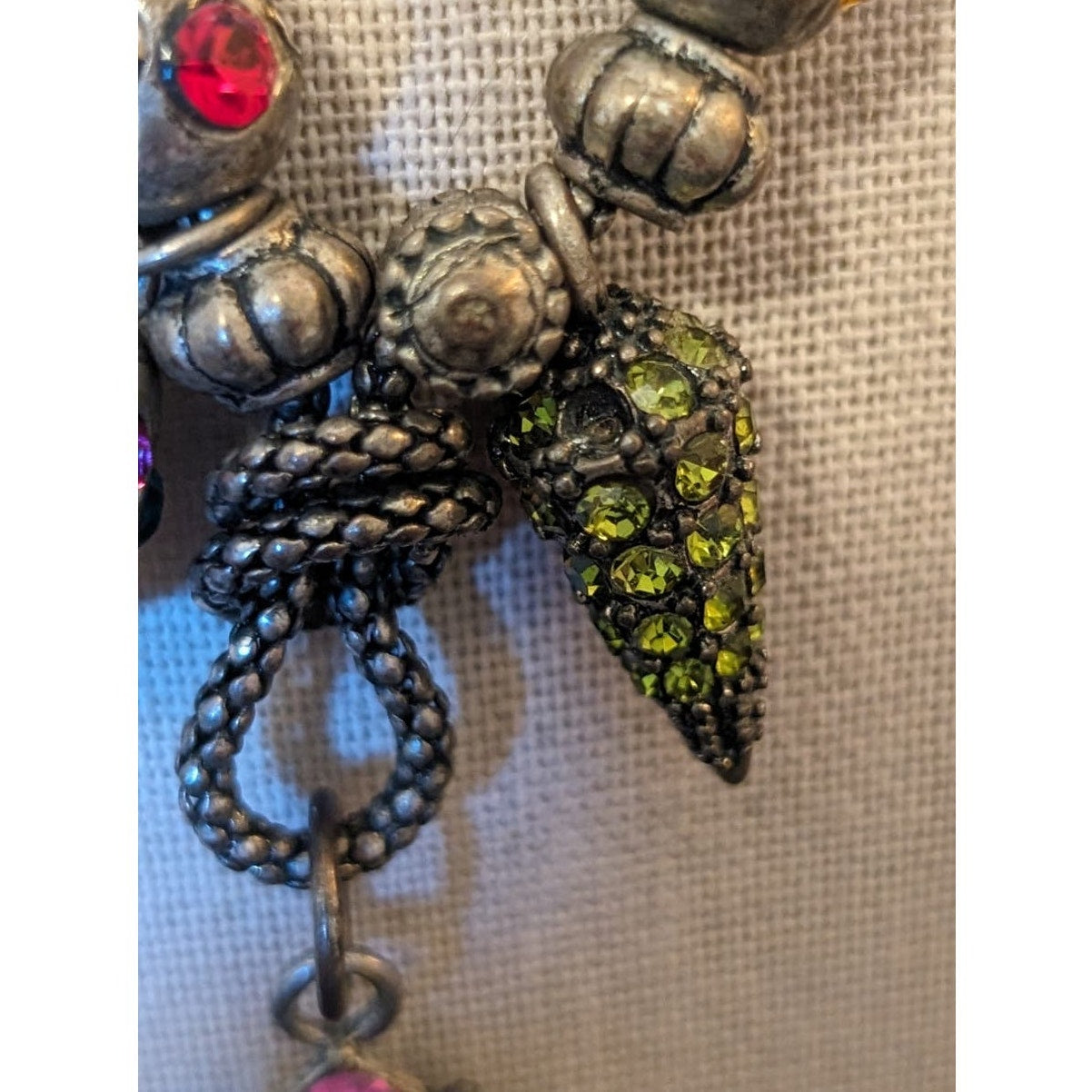 Rhinestone Cross Charm Pendant Necklace