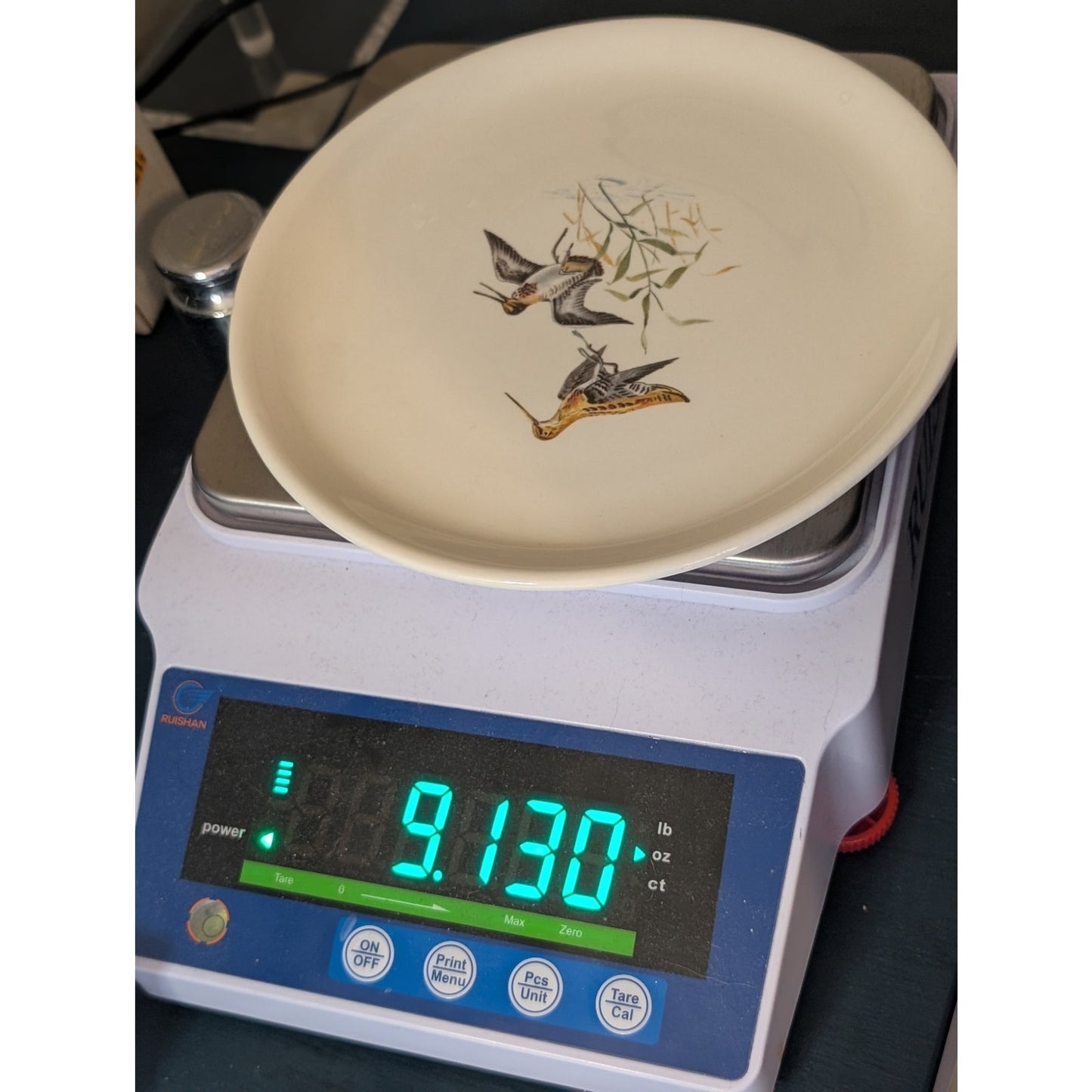Vintage Sheffield Pottery Sheffield Massachusetts Bird Plate