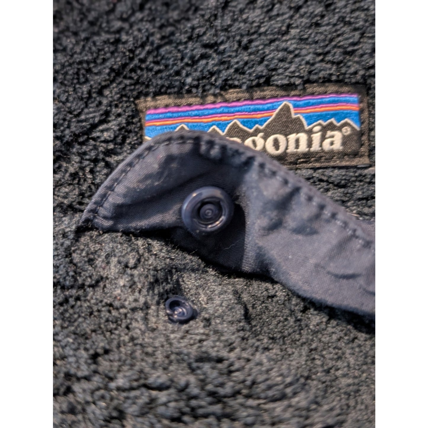 Patagonia Navy Synchilla Fleece Kangaroo Pocket Pullover Womens Size S