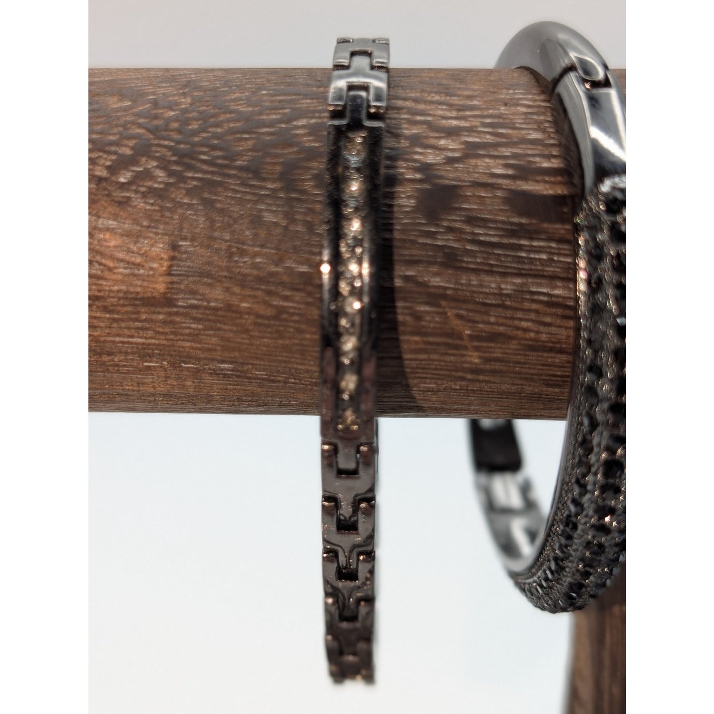 Lot of Five Gun Metal Bracelets
