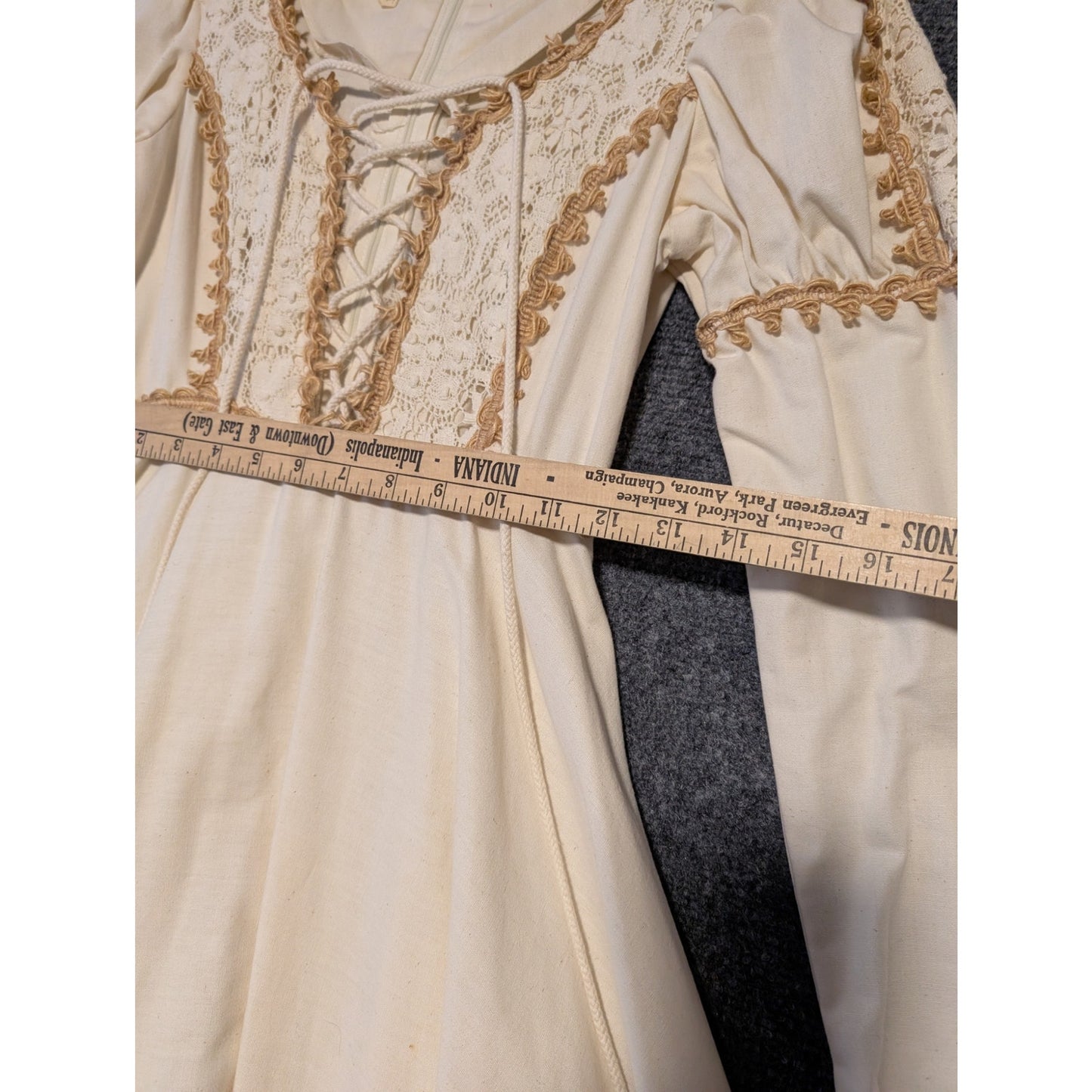 Gunne Sax by Jessica Black Label 70s Elizabethan Revival Renaissance Dress Sz 7