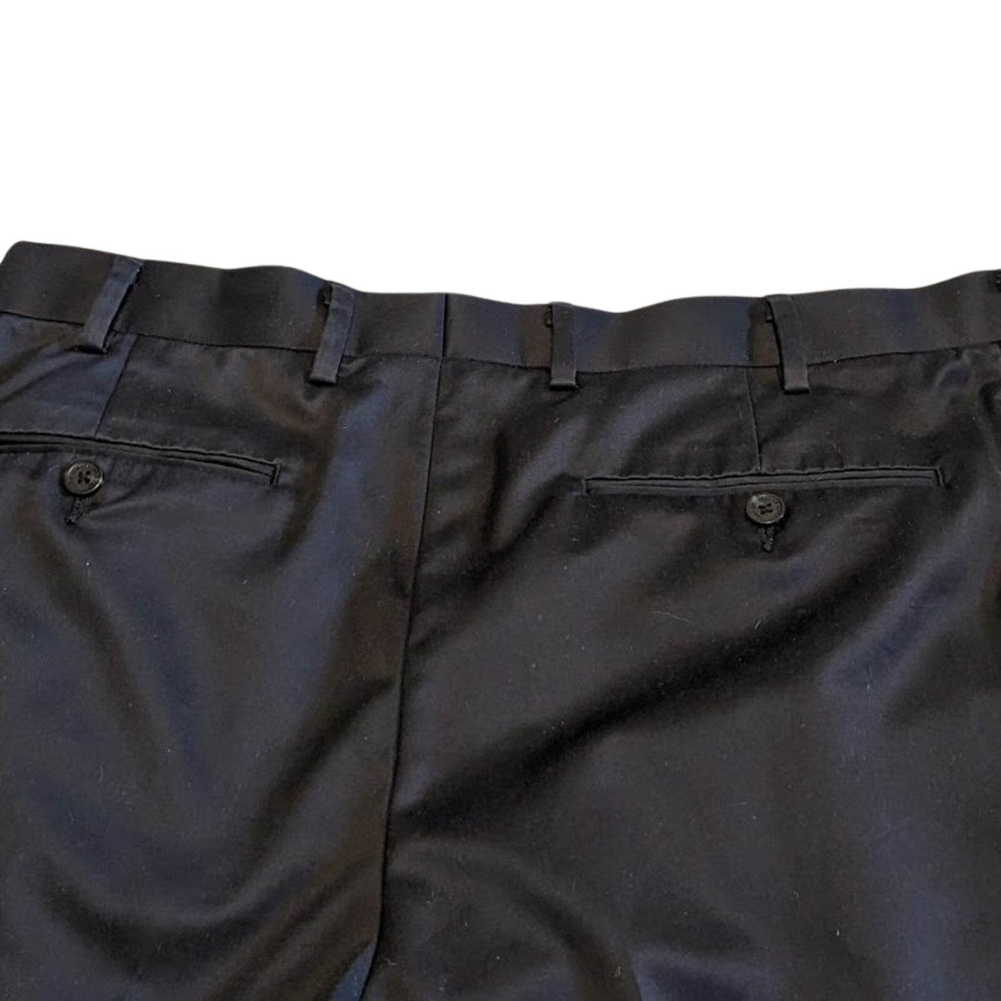 Hart Schaffner Marx Men's 34 x 30 Navy 100% Cotton Tapered Flat Front Chino Pant