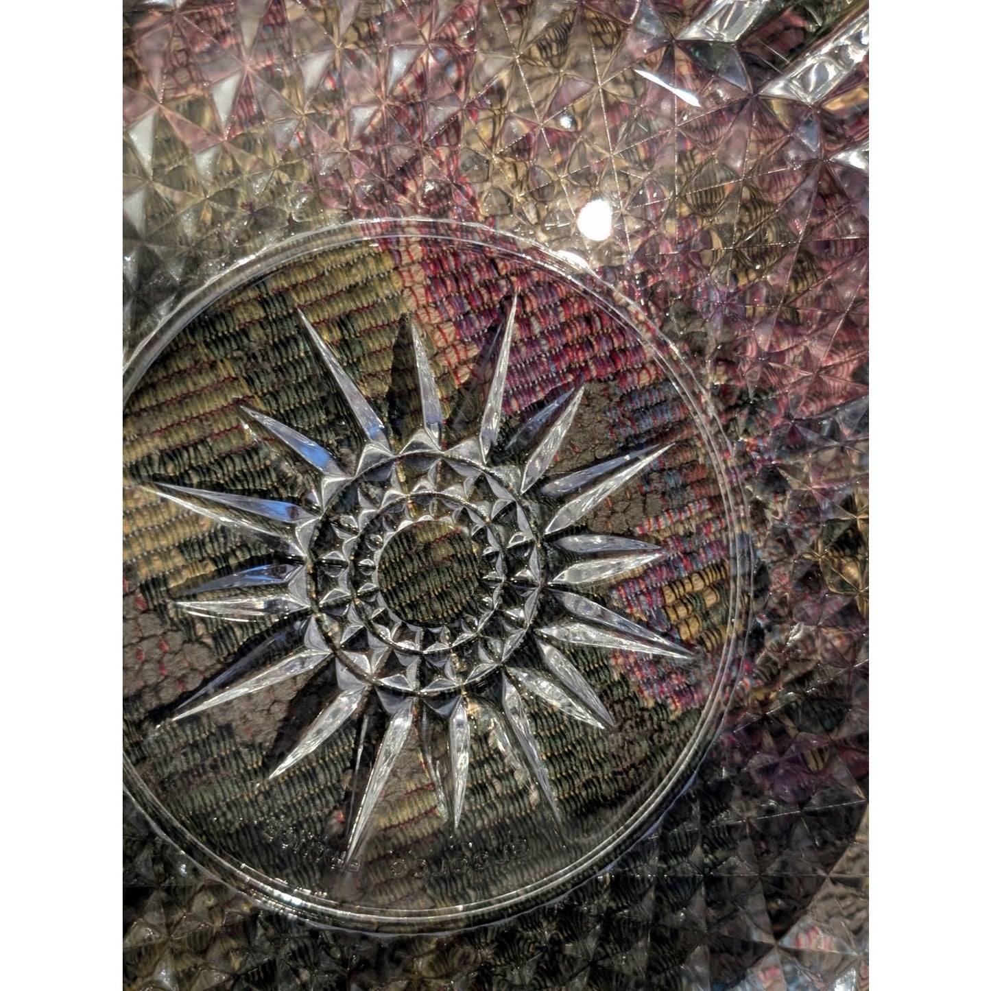 Arcoroc France Diamond Starburst 8" Clear Glass Bowl