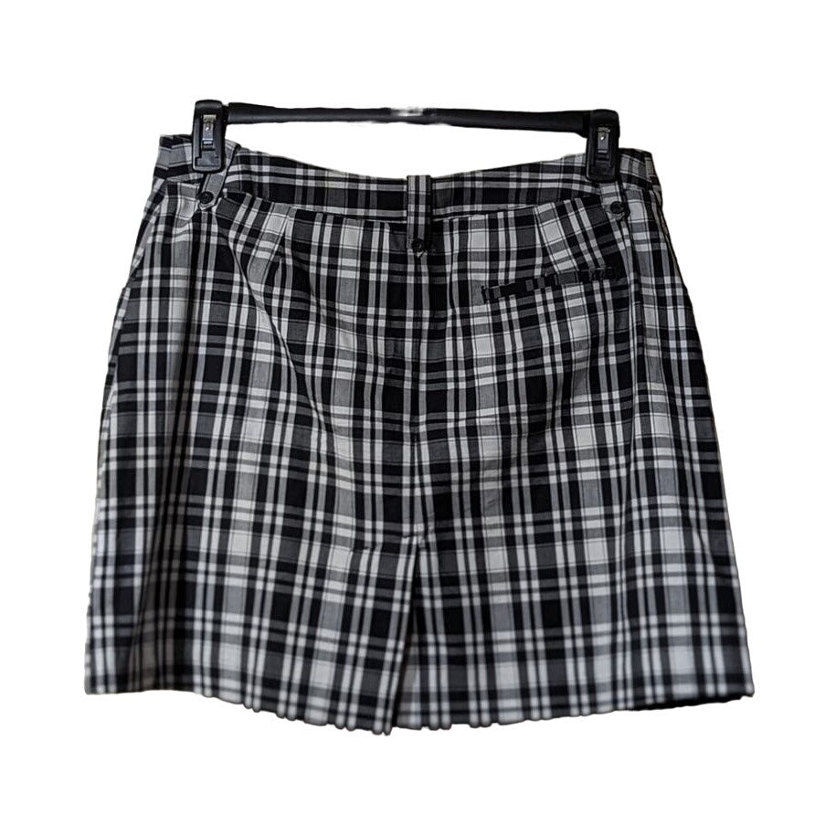 IZOD PerformX Black White Plaid Golf Tennis Stretch Skort Womens Sz 10