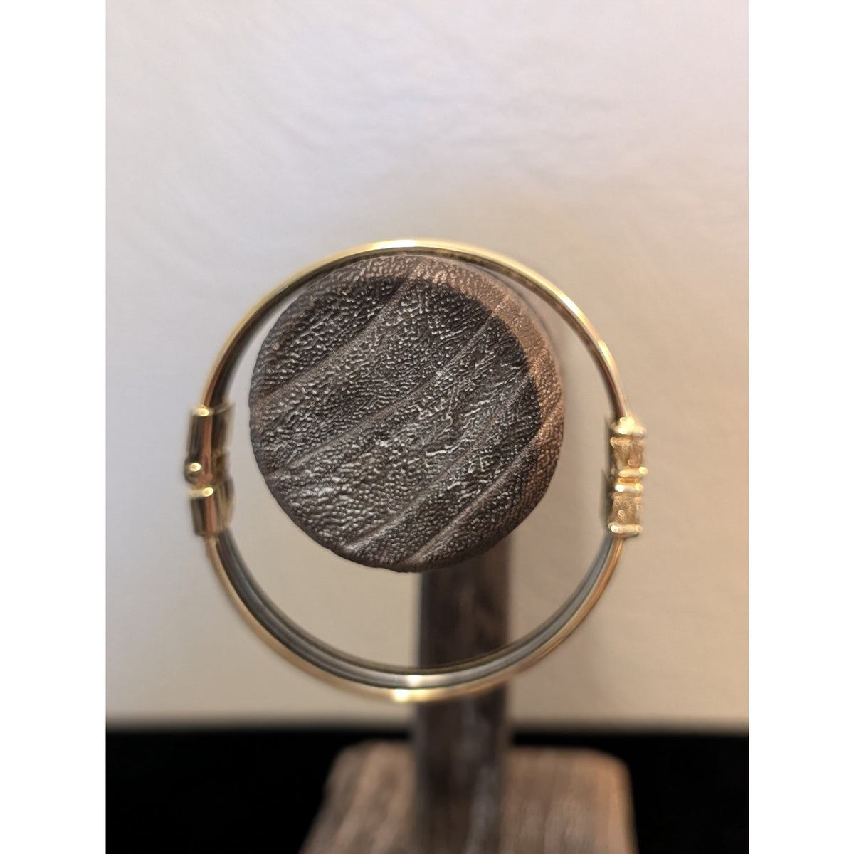 Tri-Color Metal Clamper Style Bangle Bracelet