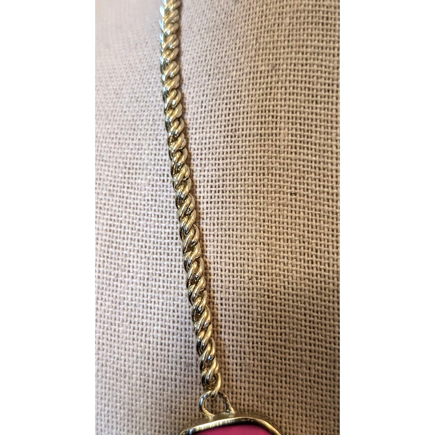 Kendra Scott Pink Five Faceted Stone Statement 18" Plus 2" Necklace