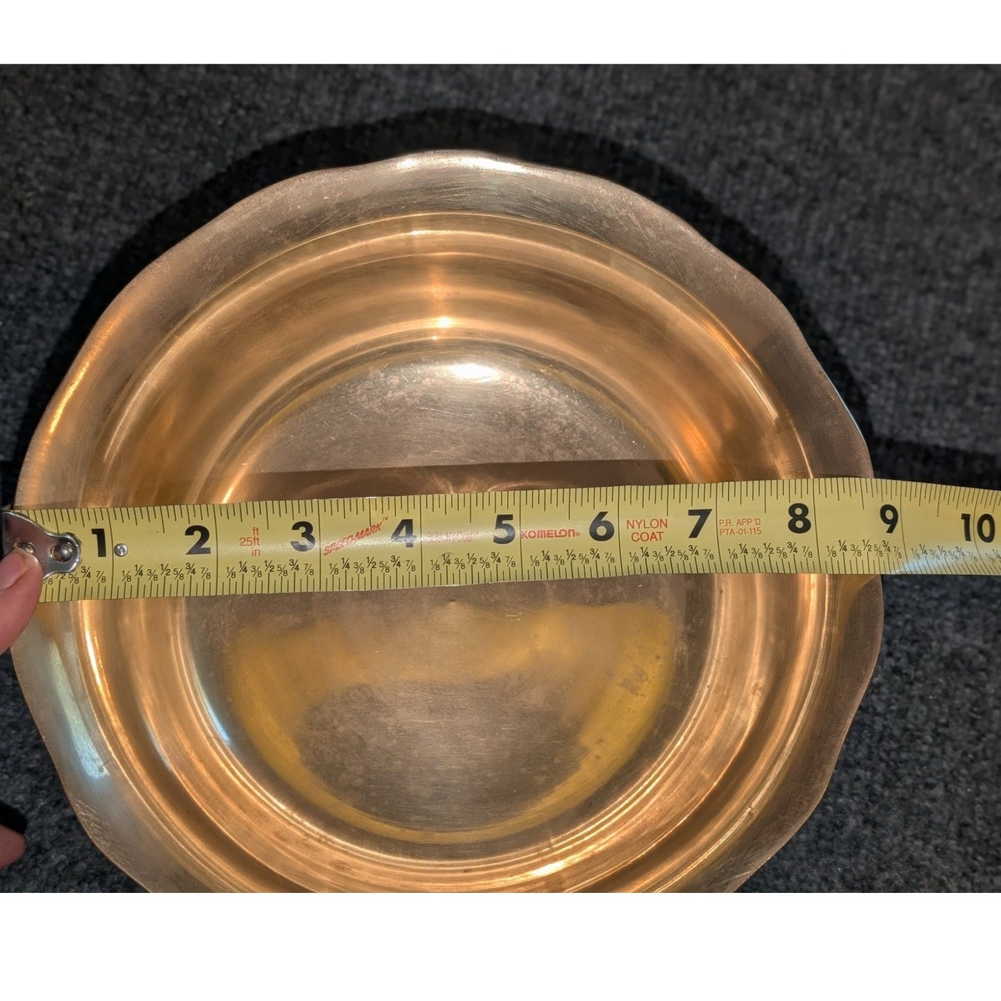 Mid-Century 1960s Pedestal Heavy Brass Decorative Bowl