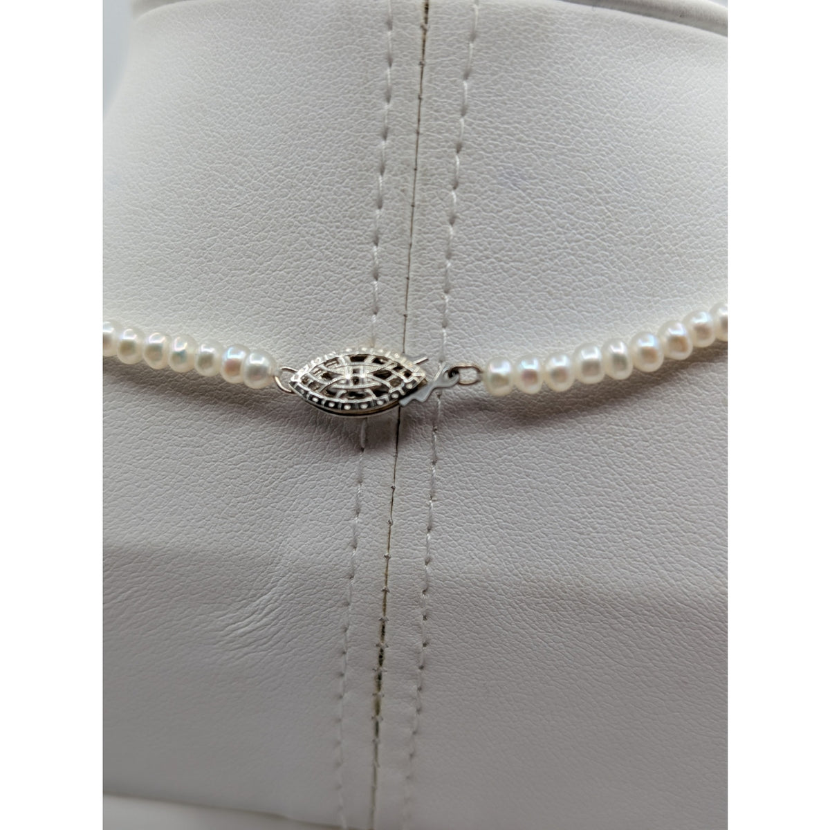 Vintage Honora 925 Sterling Silver White & Light Gray Akoya Pearl 18" Necklace