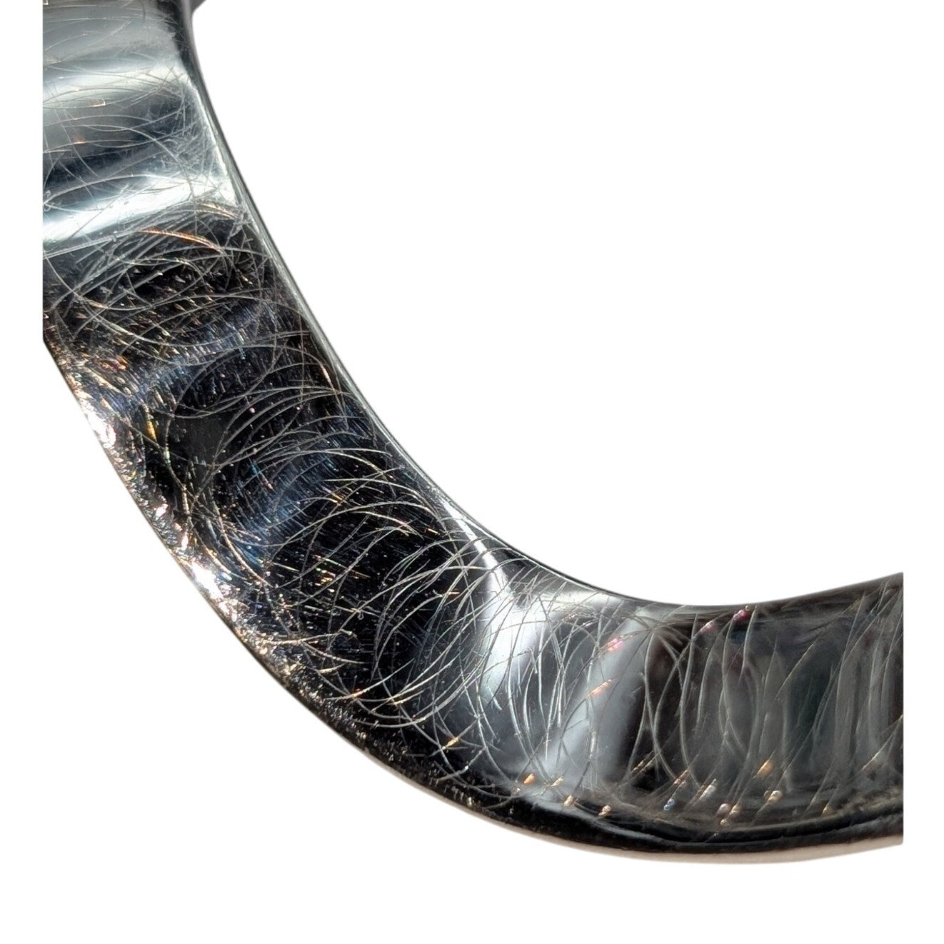 925 Italy Sterling Silver Paola Valentini Modernist Loopy Design Bangle Bracelet