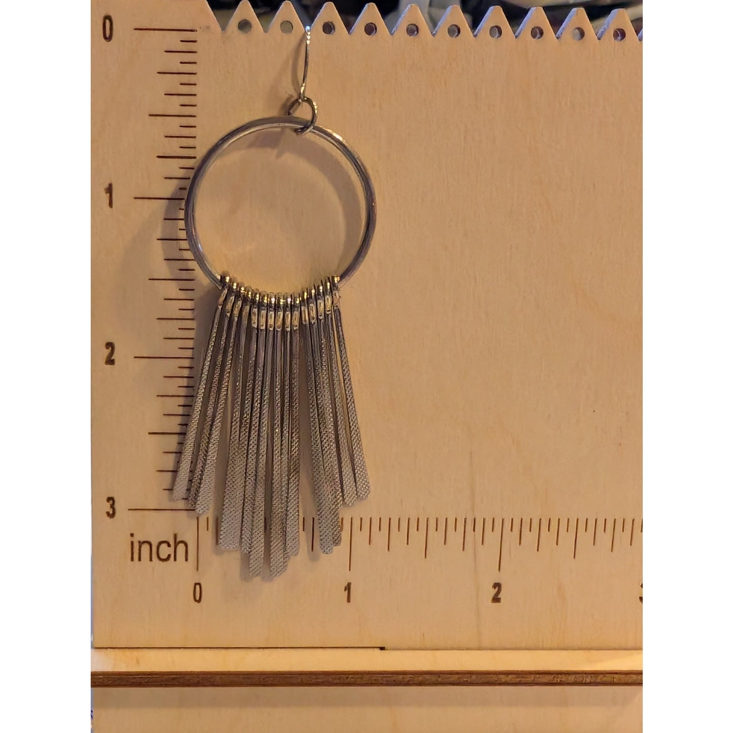 Vintage AK Anne Klein Silver Tone Circle Multi Dangle Boho Pierced Earrings