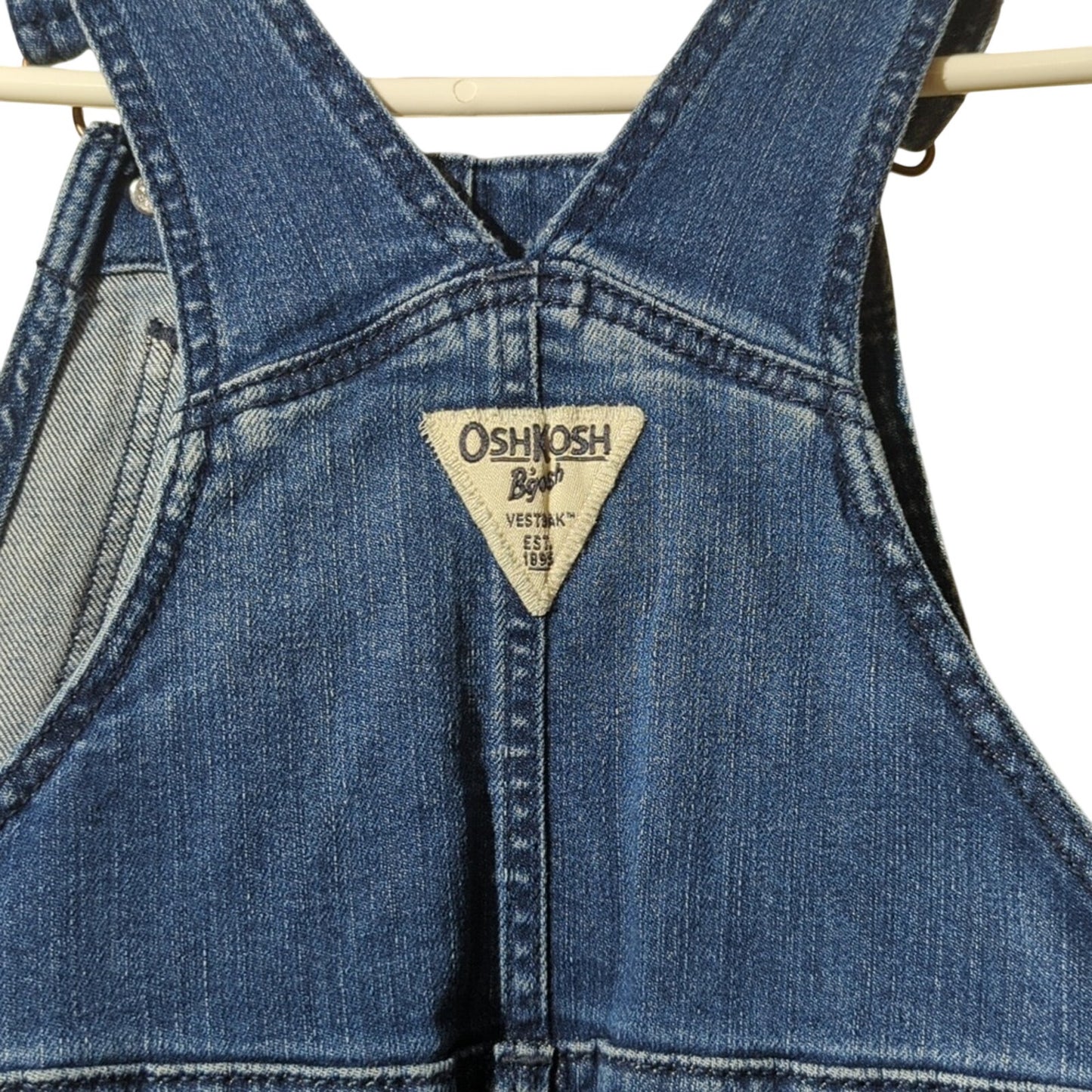 OshKosh B'Gosh Vestbak Gold Metallic Stripe Overall Pant Toddler Size 5T