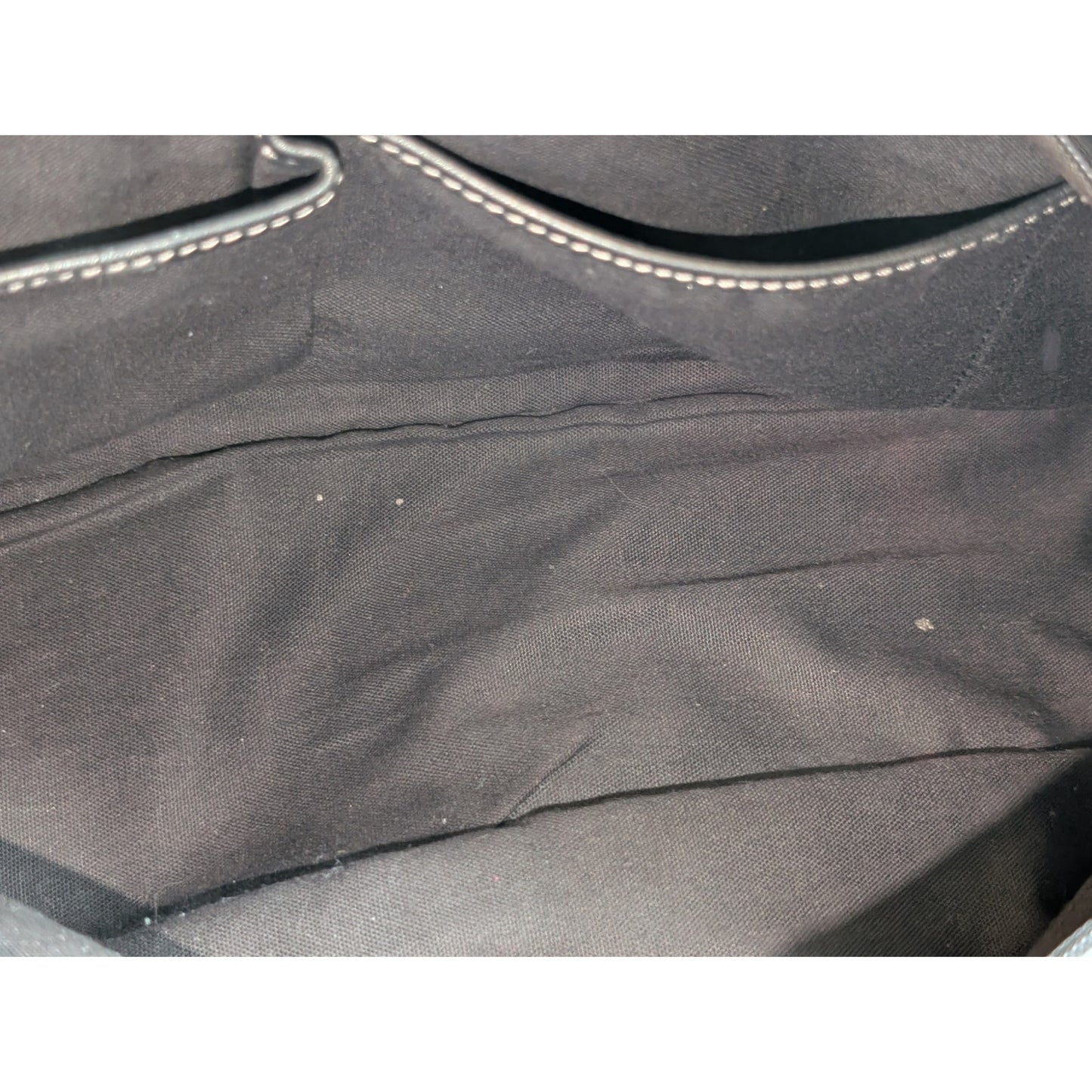 Vintage Fossil Black Brown Pebbled Leather Braided Handle Shoulder Bag