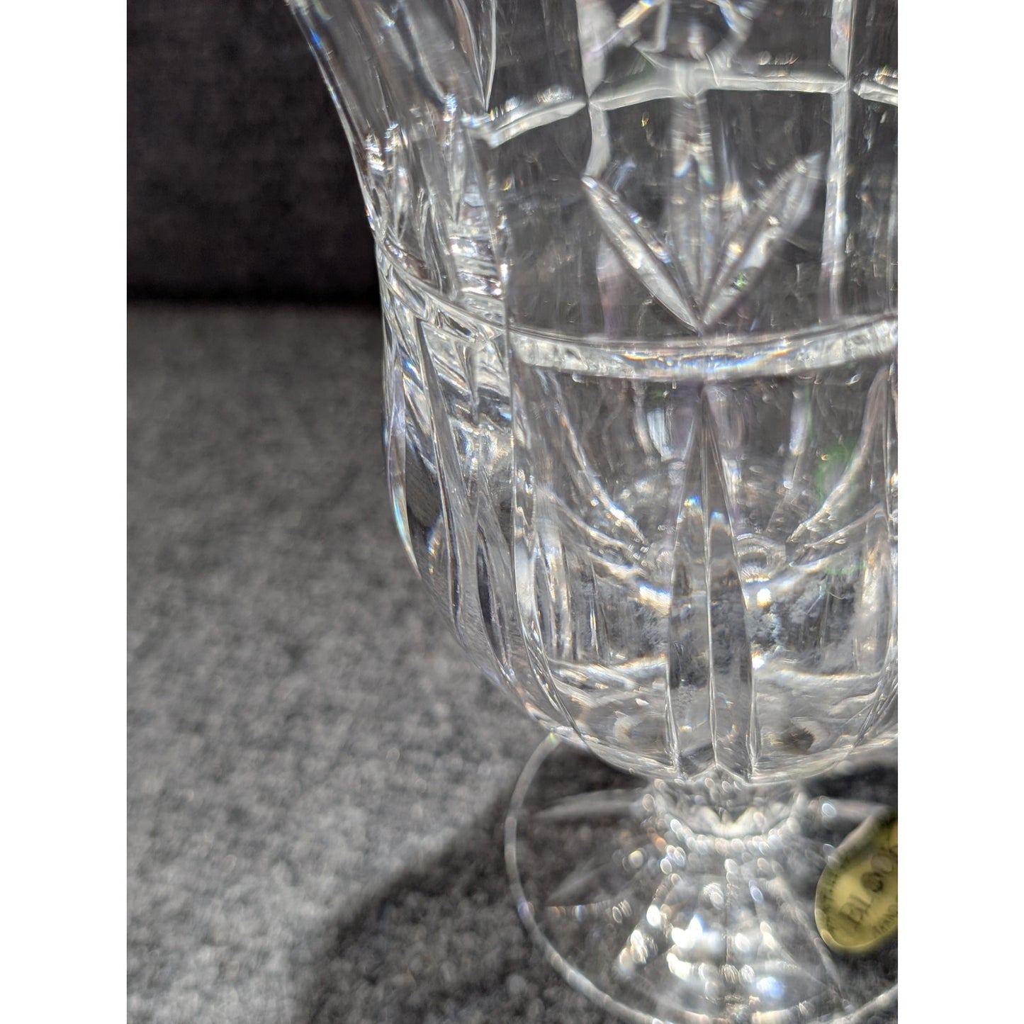 Block Crystal Tulip Garden Hurricane Footed Pedestal Vase
