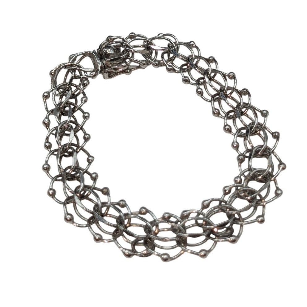 Vtg Griffith & Sons Co. (G With Arrow Through) Sterling Silver Charm Bracelet