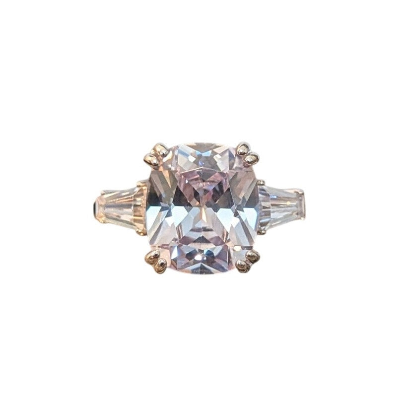 FZN XL Cushion Square Cut Trillion CZ Sterling Engagement Ring Size 12.25