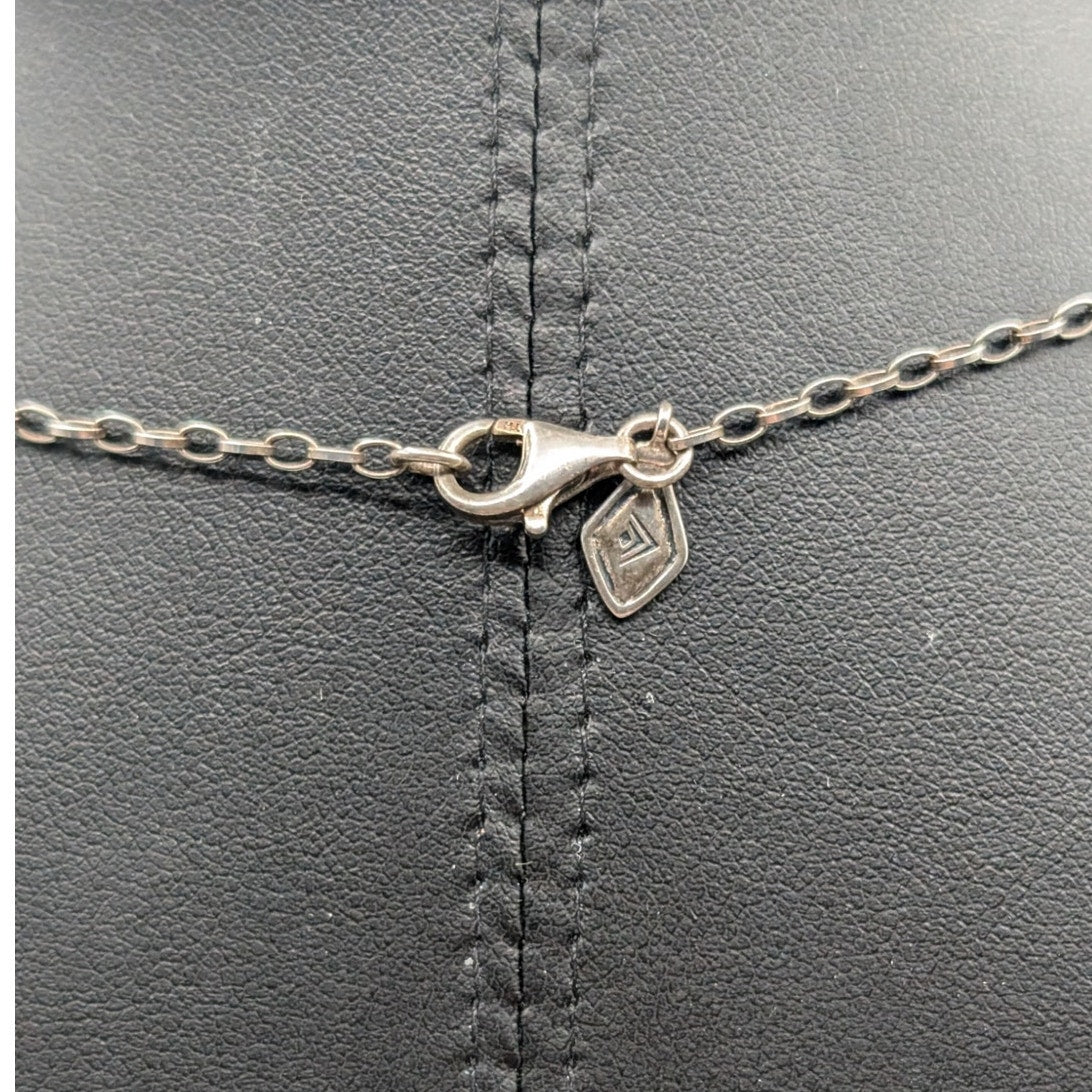 Vtg SILPADA Sterling Silver Stiletto Large Filigree Pendant 30" Chain Necklace