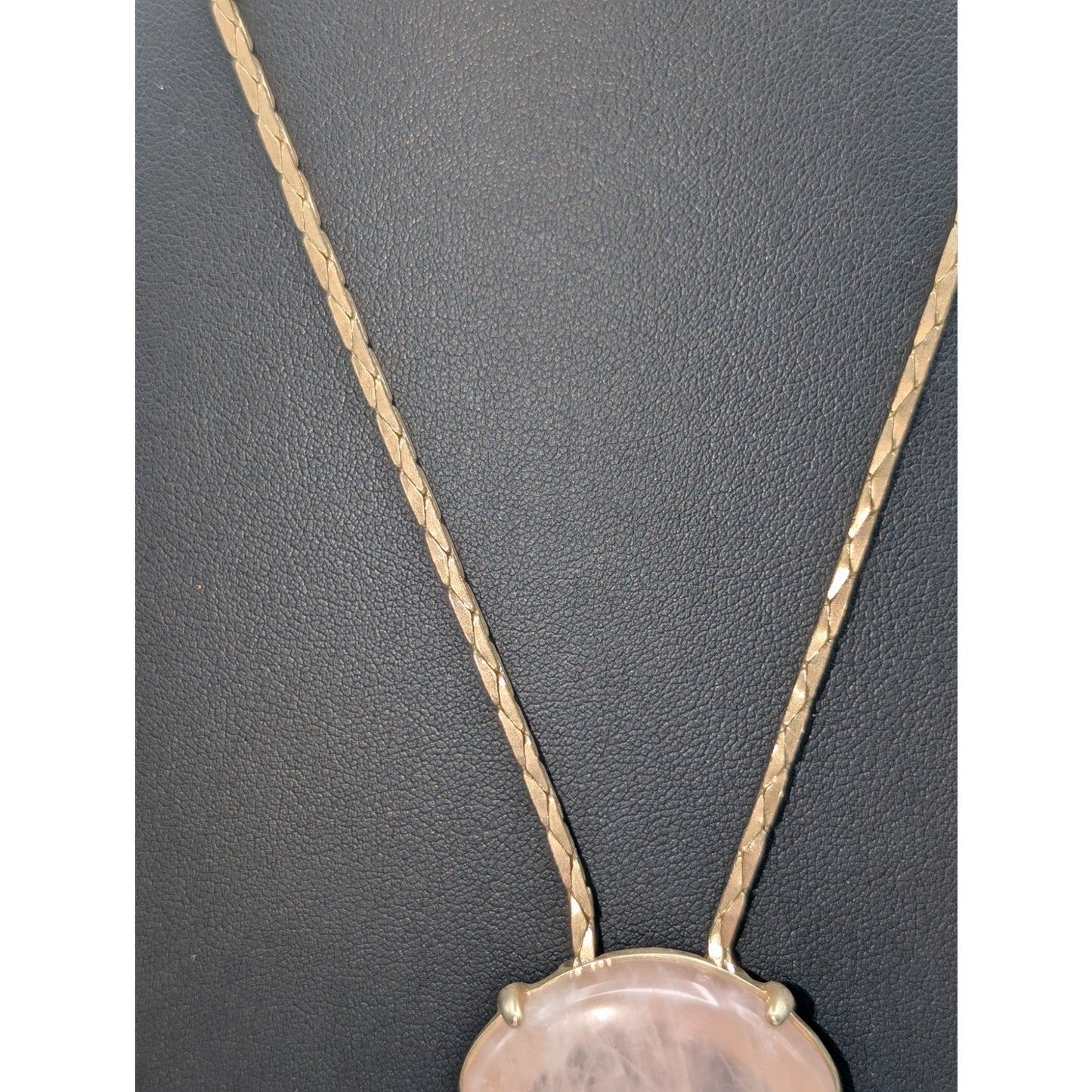 Gold Tone Pull Chain Up to 36" Stone & Acrylic Ombre Tassel Fringe Long Necklace