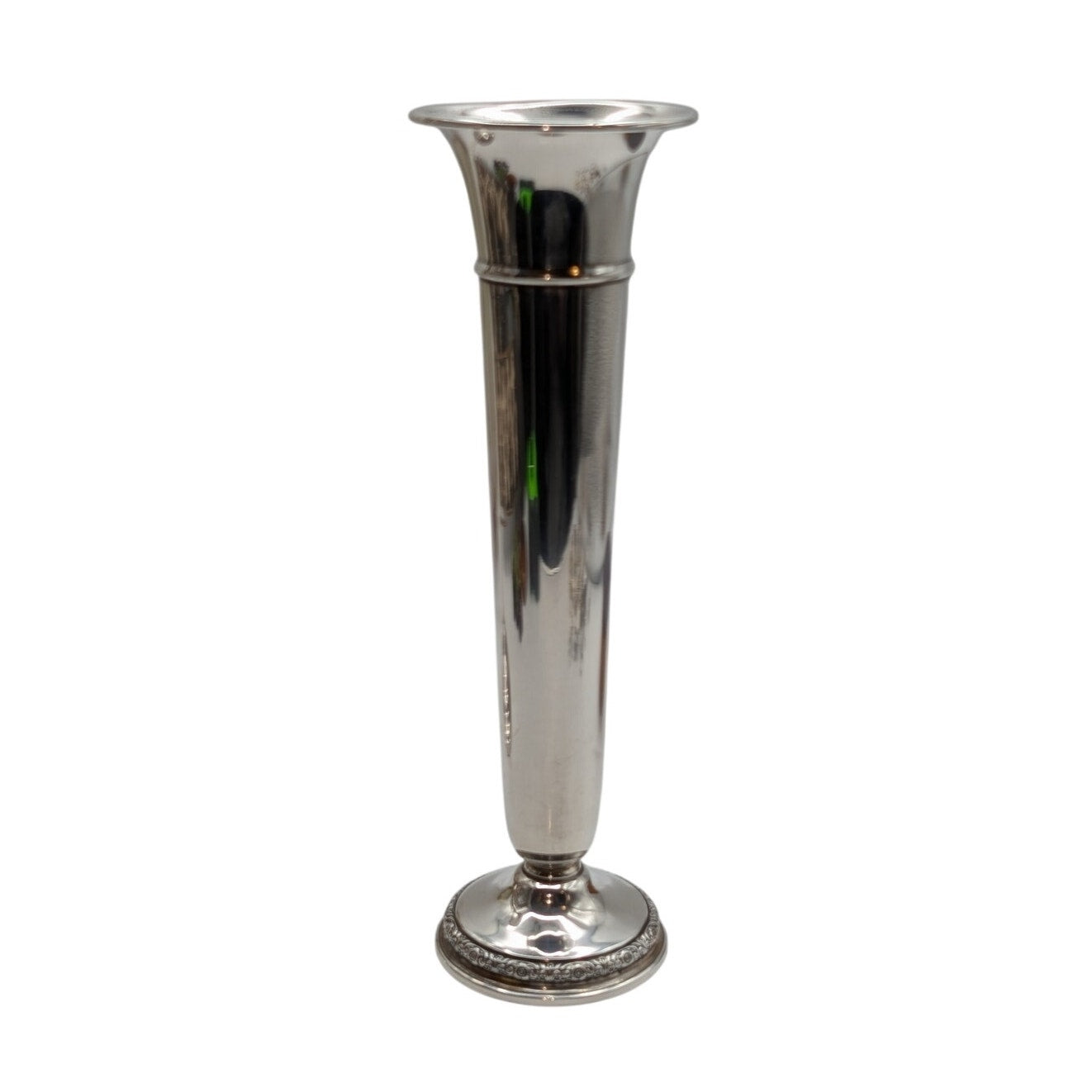 Vtg International Prelude Sterling Silver Weighted Reinforced Trumpet Bud Vase