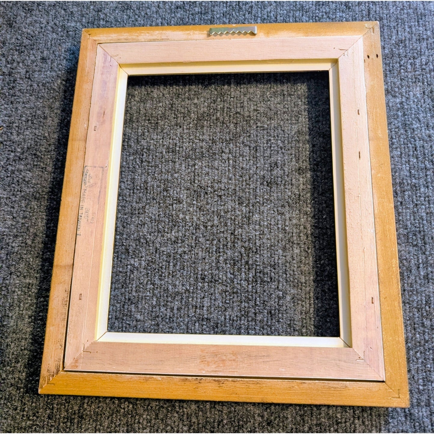 Vintage Gilt Bamboo Look Wood Frame W/ Canvas Border 8 X 10