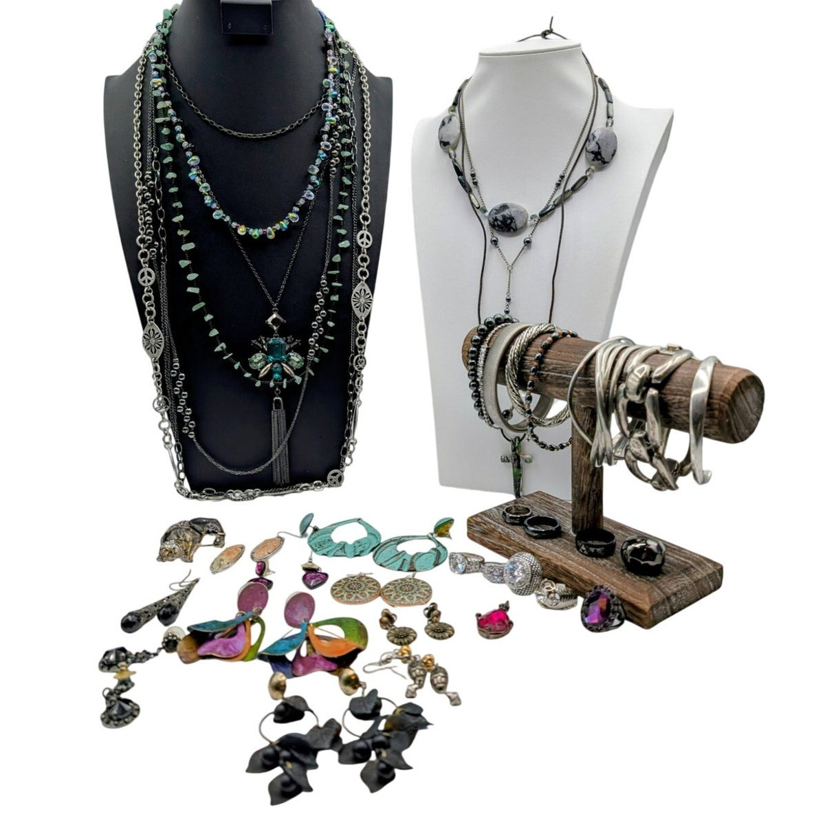 Reseller's Delight 38 Piece Boho Vintage to Modern Costume Jewelry Lot