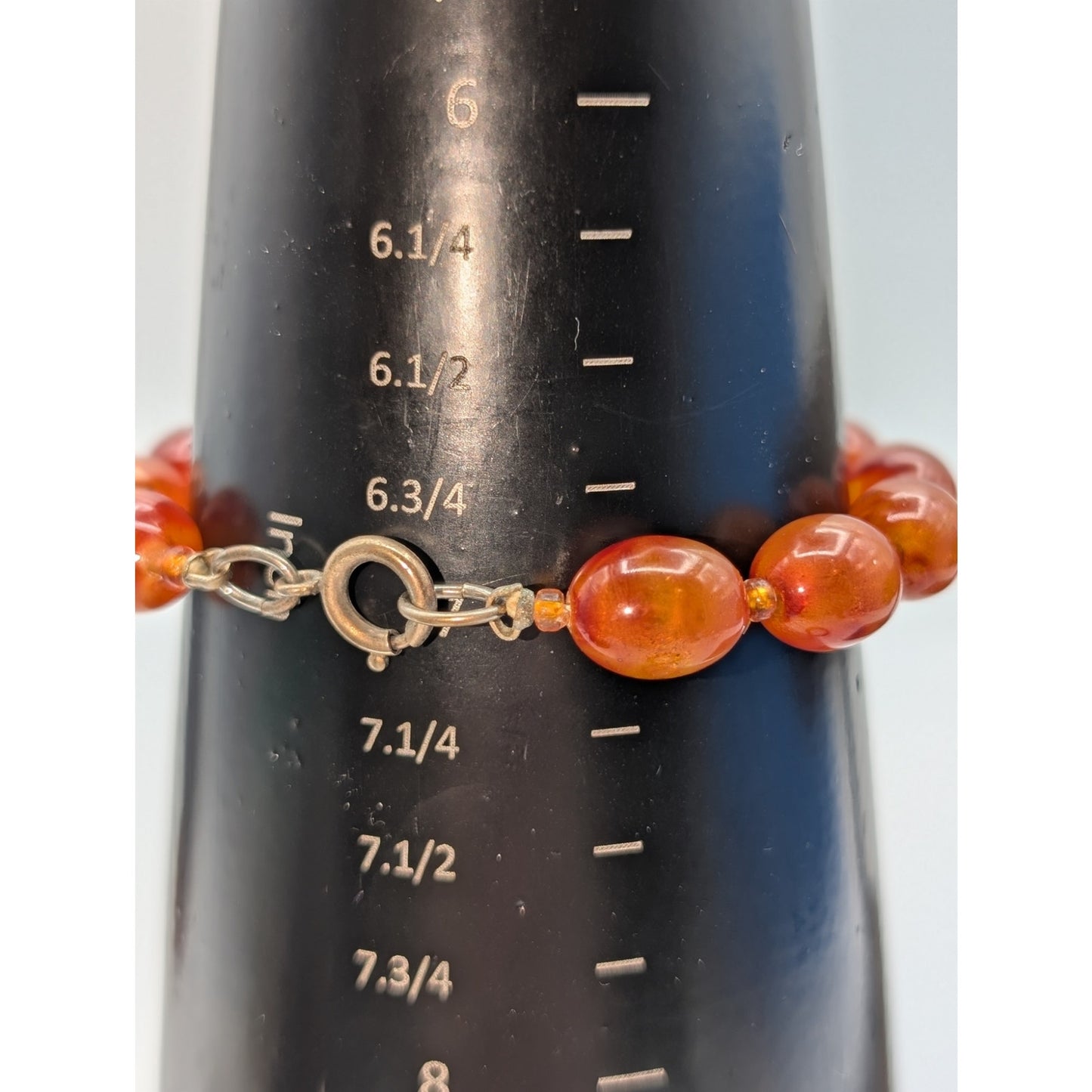 Amber Bead Wire Wrap Bracelet & Amber Look Vintage Bracelet