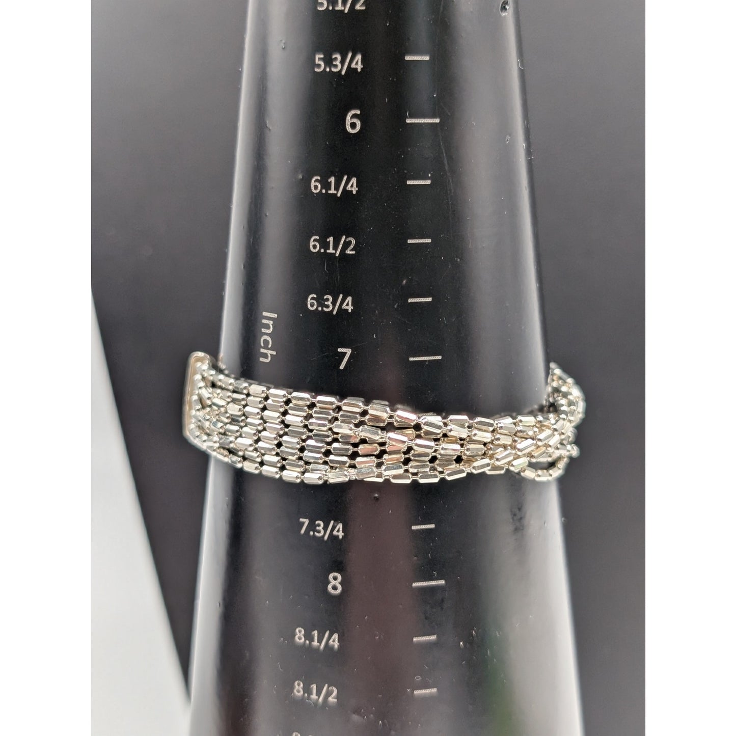 Milor Italy 925 Sterling Silver 8 Strand Chain Link Large Lobster Claw Bracelet