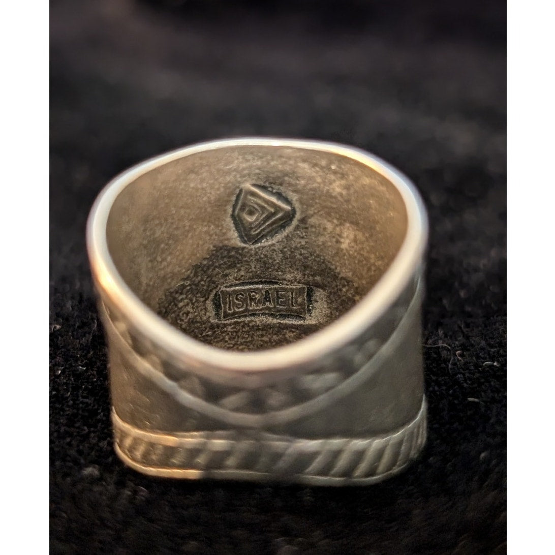 SILPADA 925 Sterling Silver Israel BE TRUE TO YOUR DREAMS Cigar Band Ring Sz 6.5