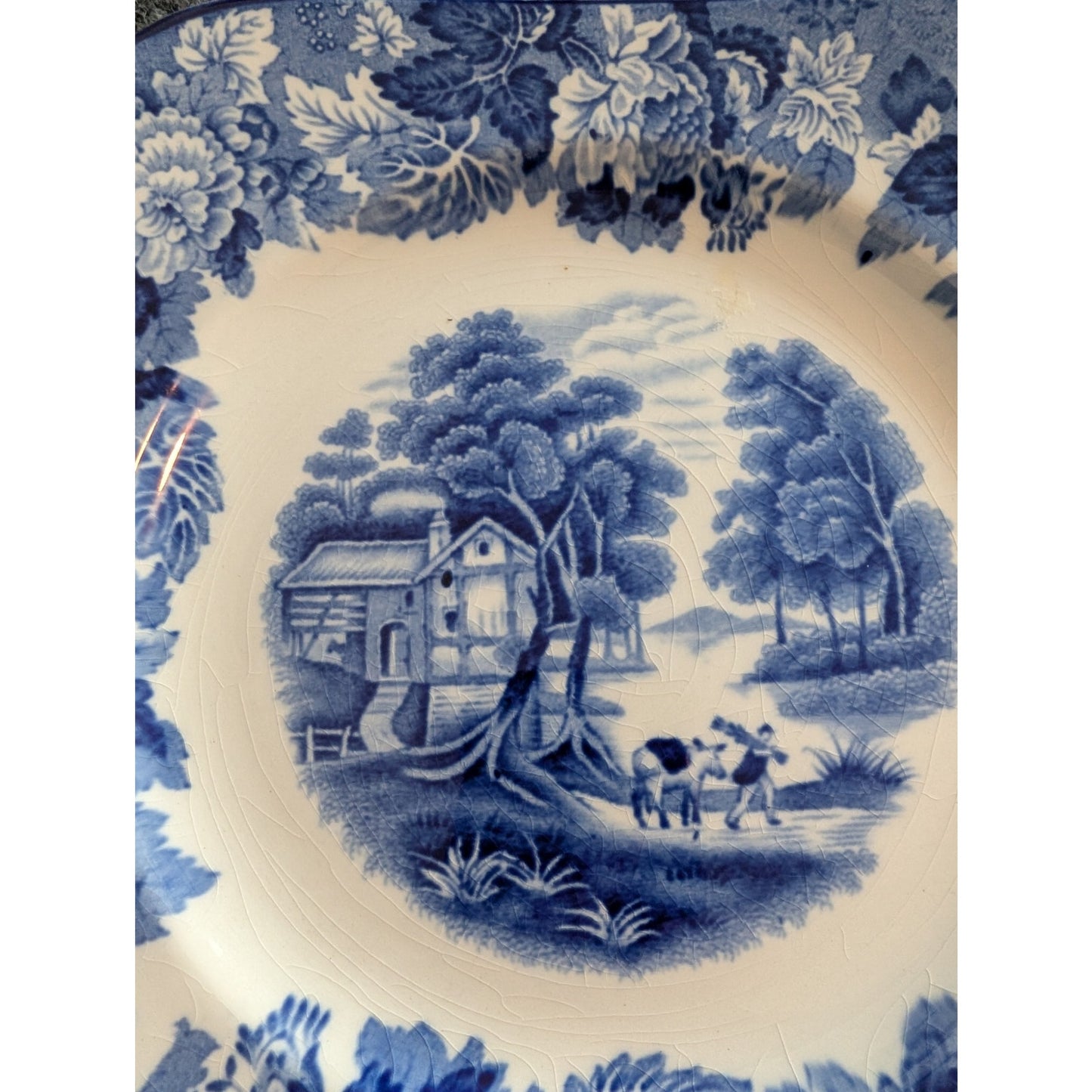 Vintage Enoch Wood's English Scenery Wood & Sons England China Square Plate