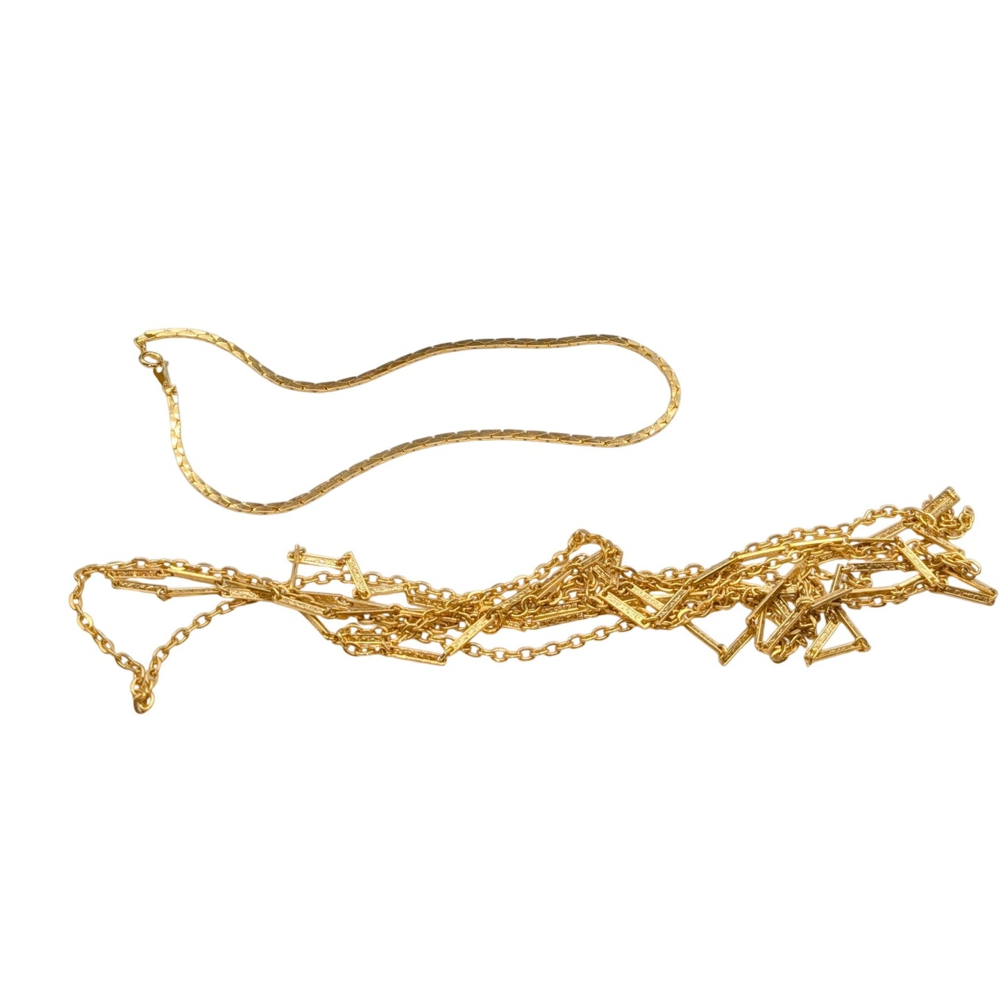 Mixed Lot of Fall Colors Gold Tone Six Layered Necklaces