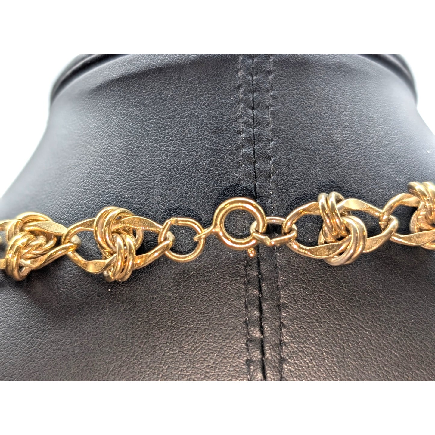 1980s Vintage Chunky Shiny Gold Tone Heavy Chain 17.75" Necklace