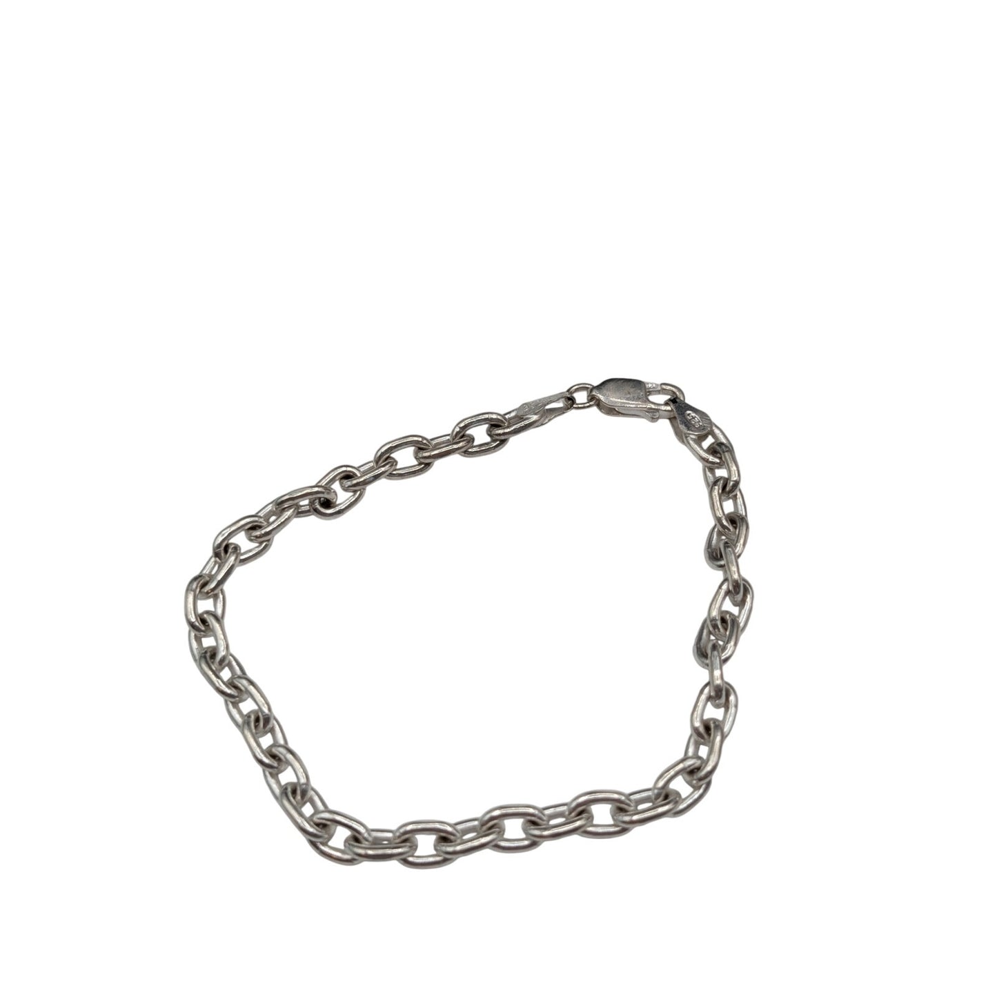 925 Sterling Silver 3/16" Rolo Chain Link Bracelet 11.15g