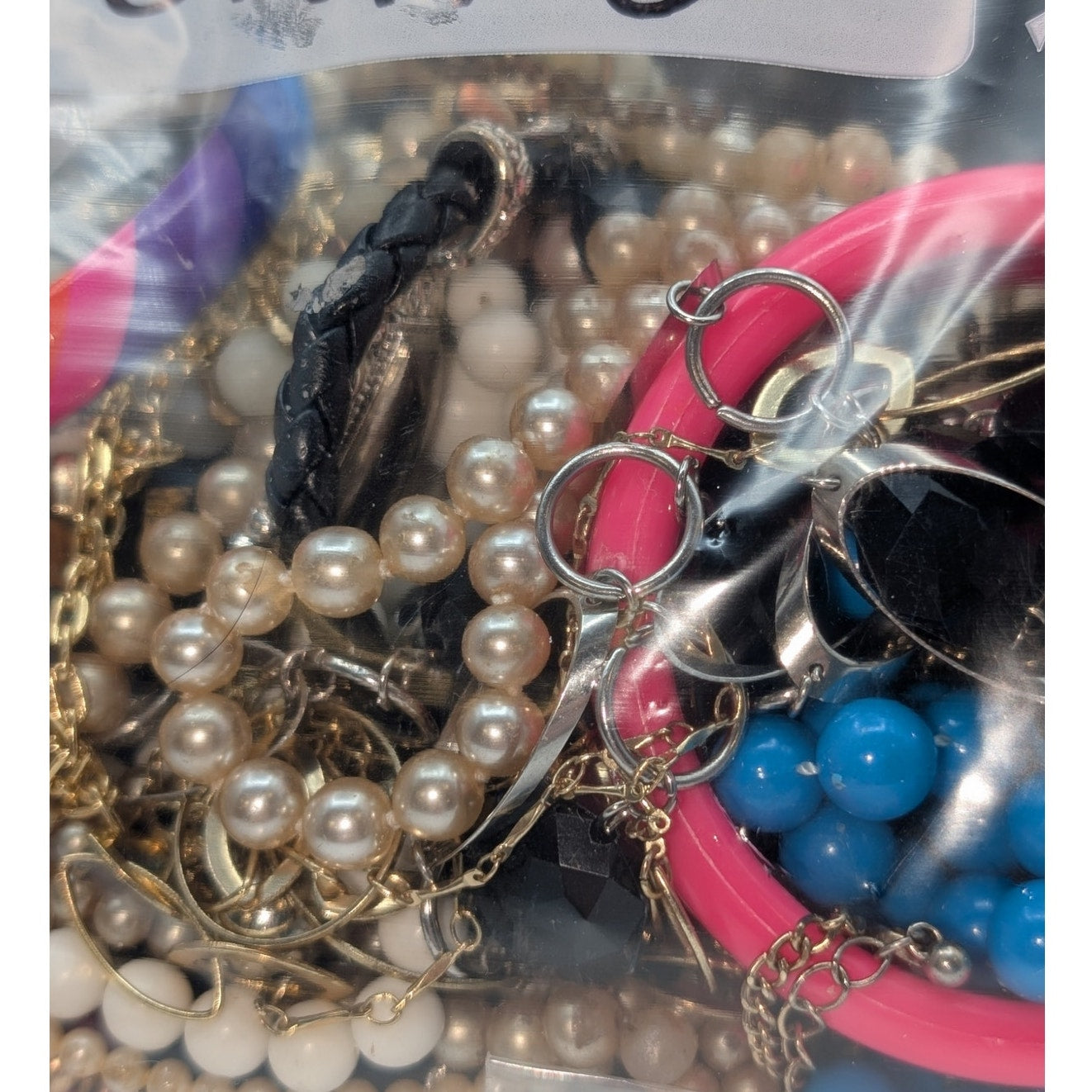 Jewelry Lot Cheryl Repurpose Bag Over 4 Pounds Beads & Possible Wearable Pieces