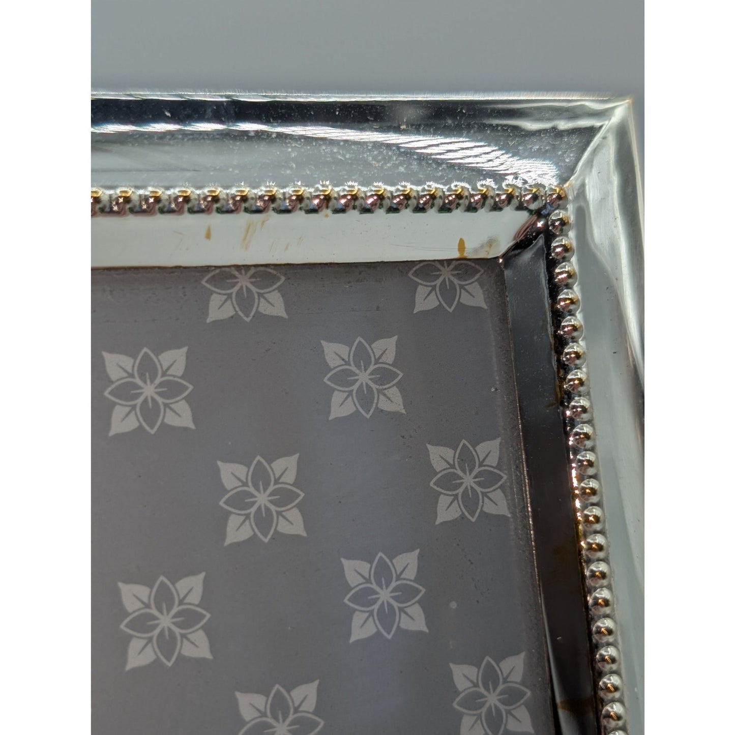 Vintage Hudson Hill Silver 8"X10" Beaded Picture Frame
