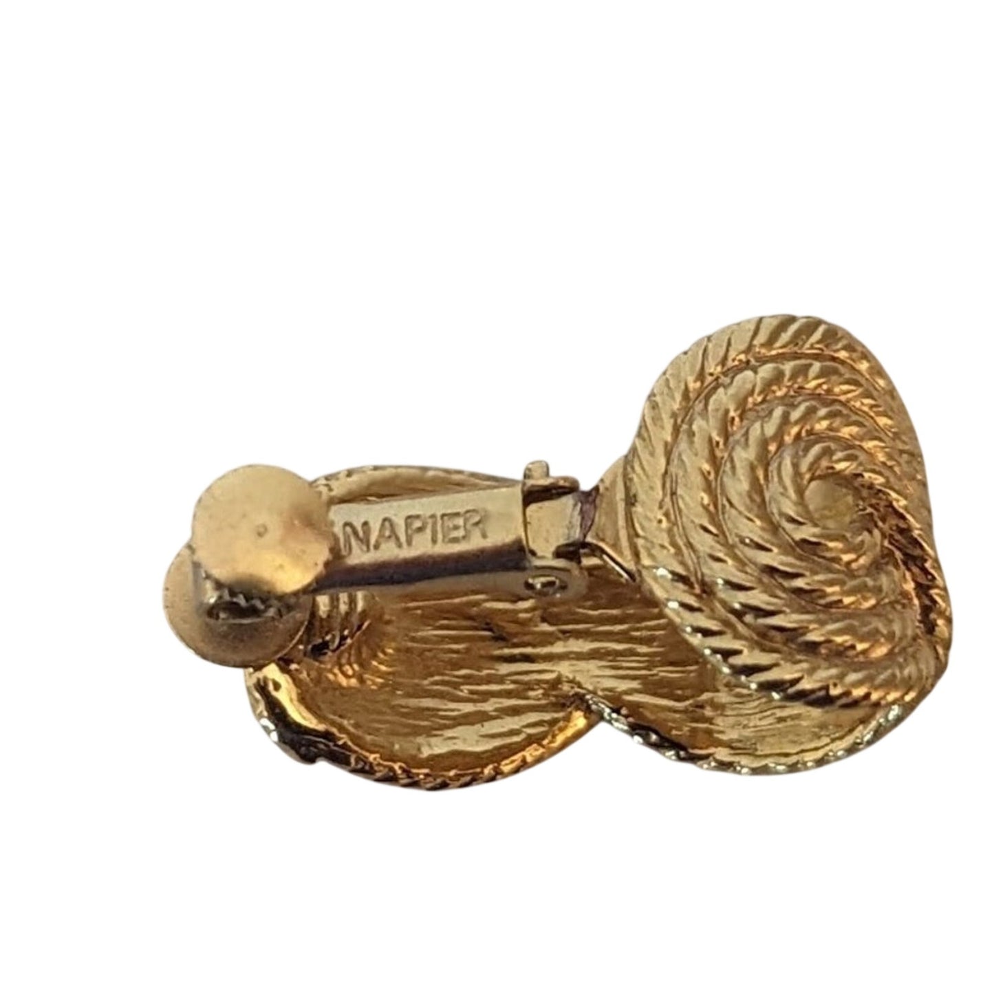 Vintage Three Pair Napier Clip On, Screw Back & Post Earrings Gold Tone