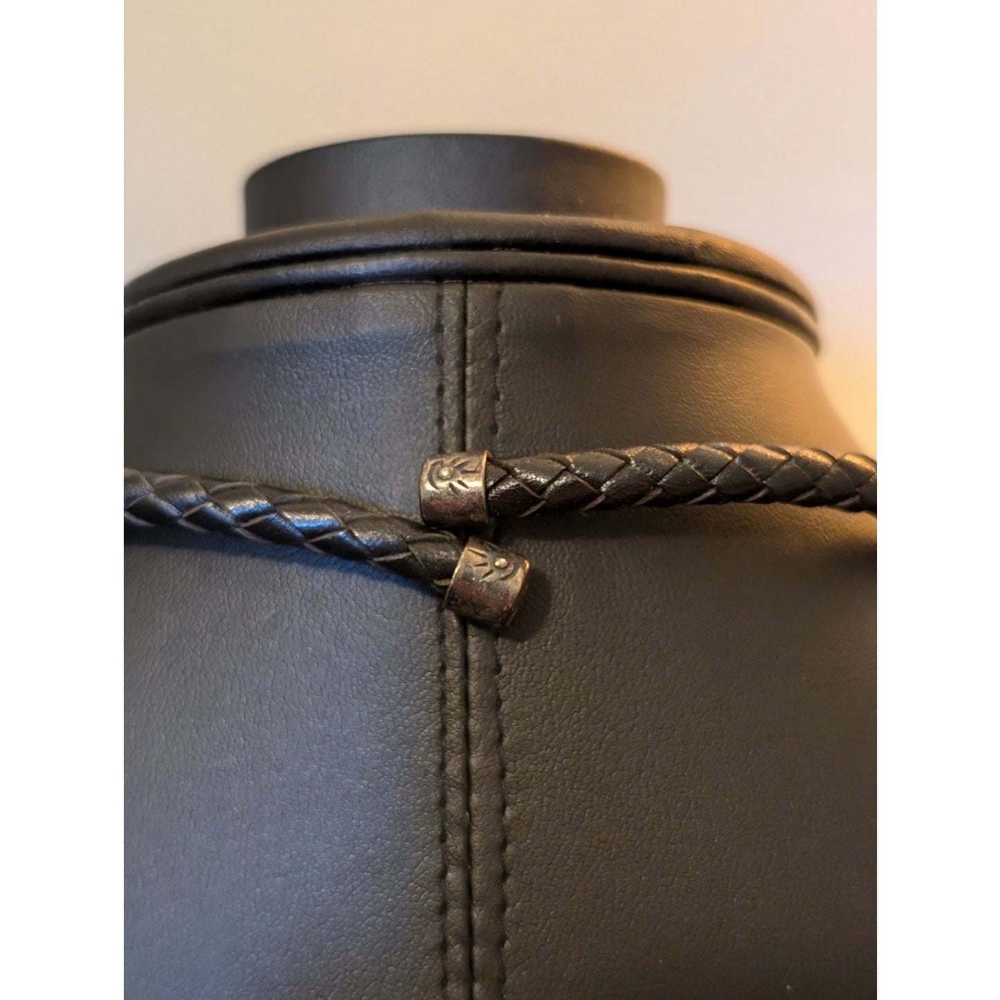 Silpada Sterling Silver Braided Leather Freshwater Pearl Choker