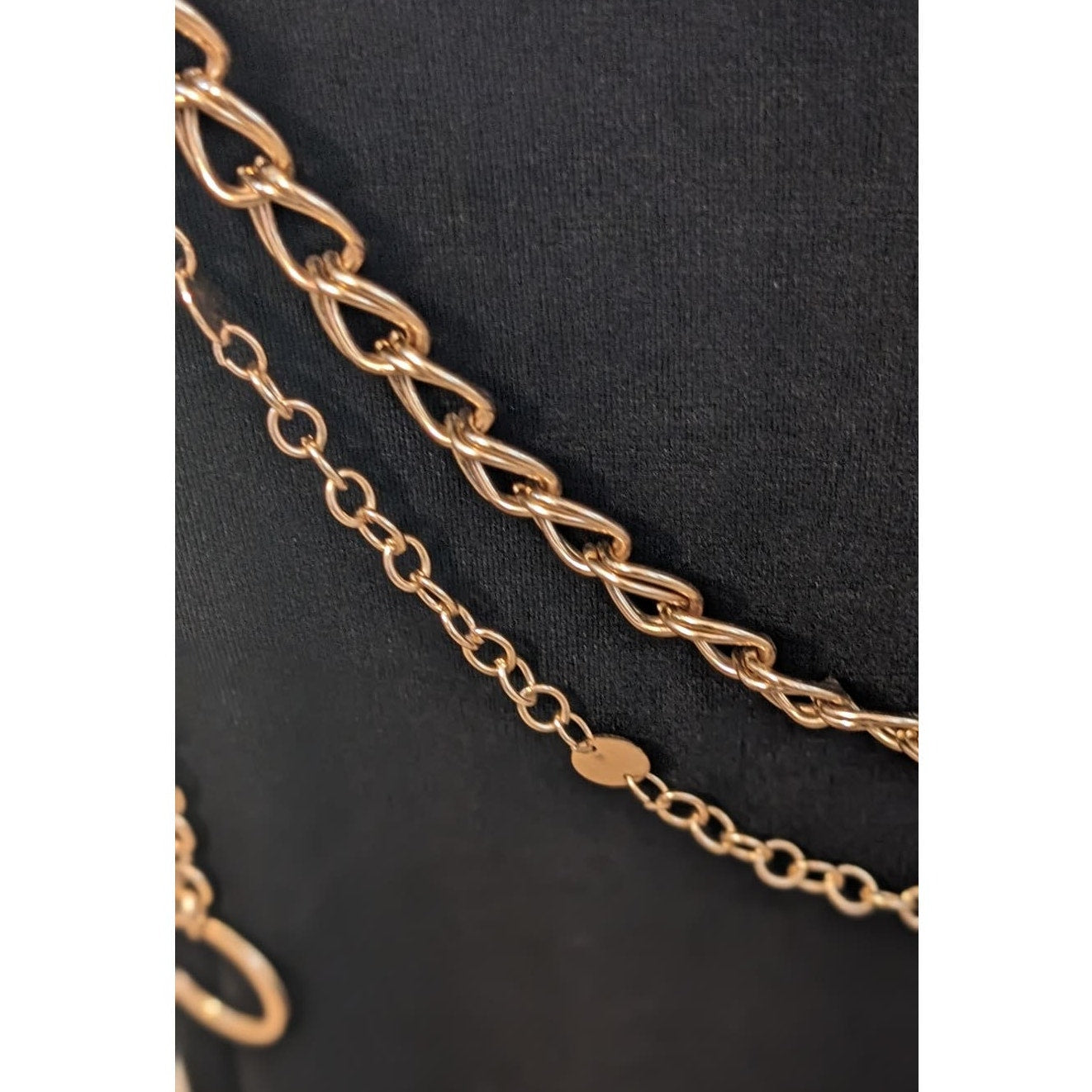 Vintage Gold Tone Double Chain Link Belt 41-48"