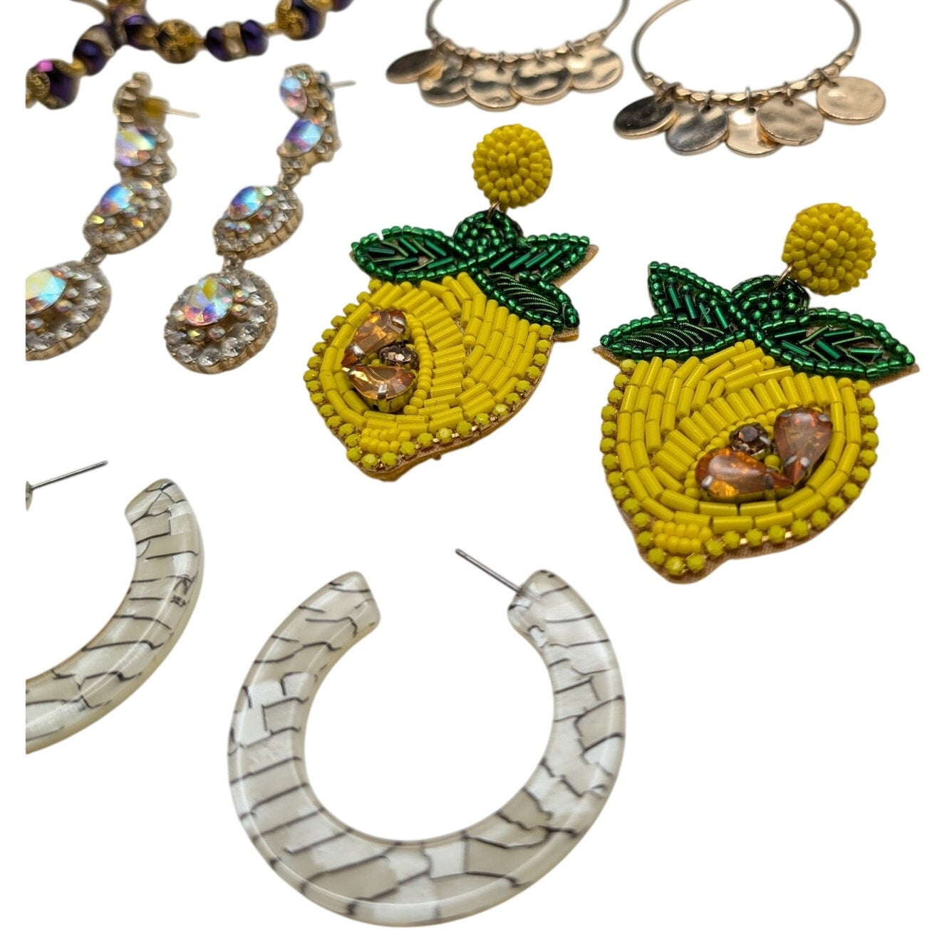Lot of Ten Pair of Whimsical to Classic Earrings for Pierced Ears