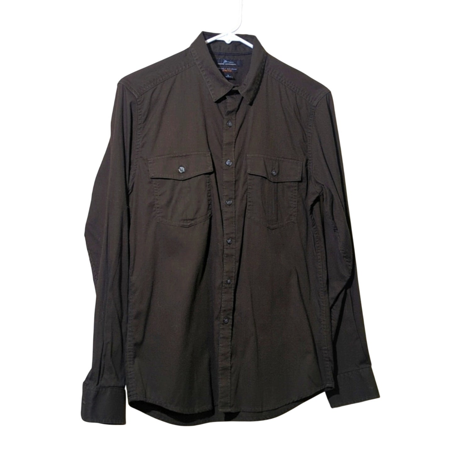 Marc Anthony Green Two Pocket Front Cotton Stretch Button Down Men's Size S