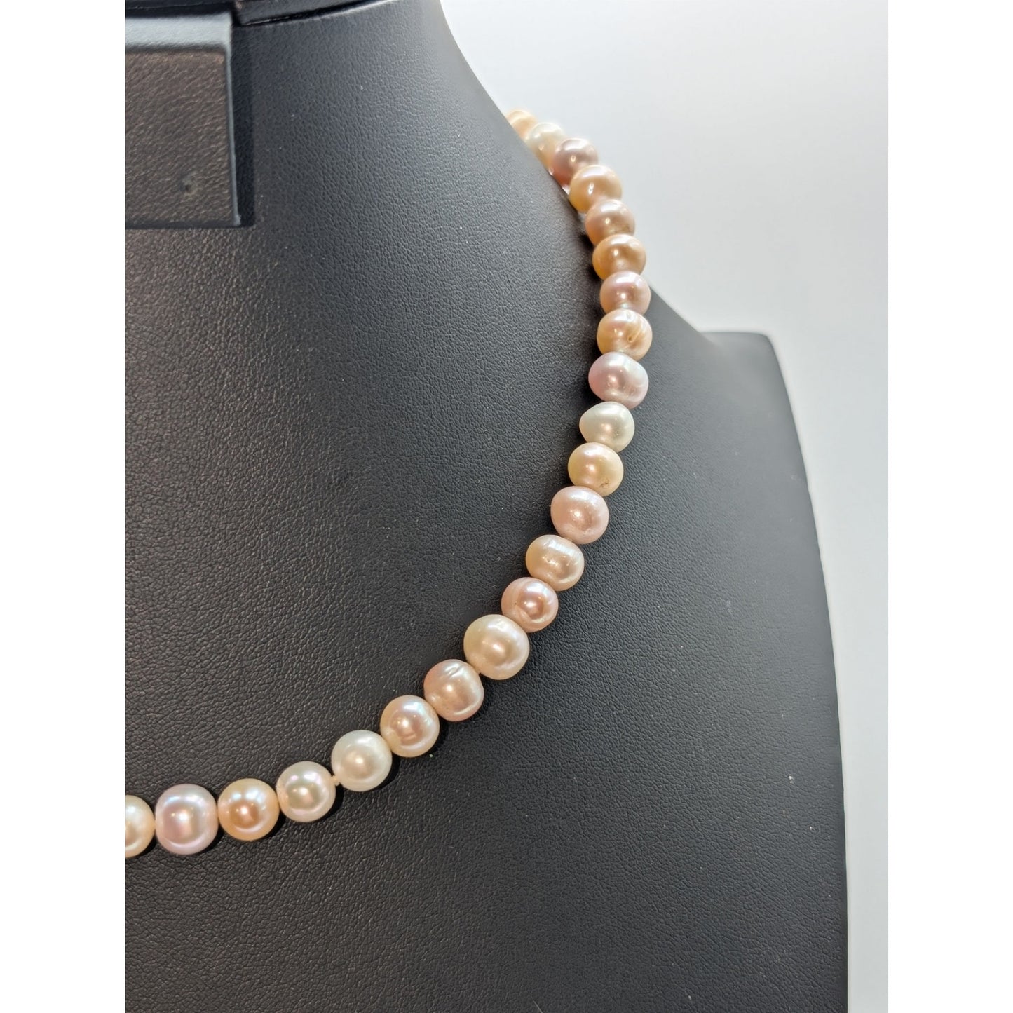 925 Sterling Silver Clasp 12mm Natural Freshwater Pearl 18" Necklace & Bracelet