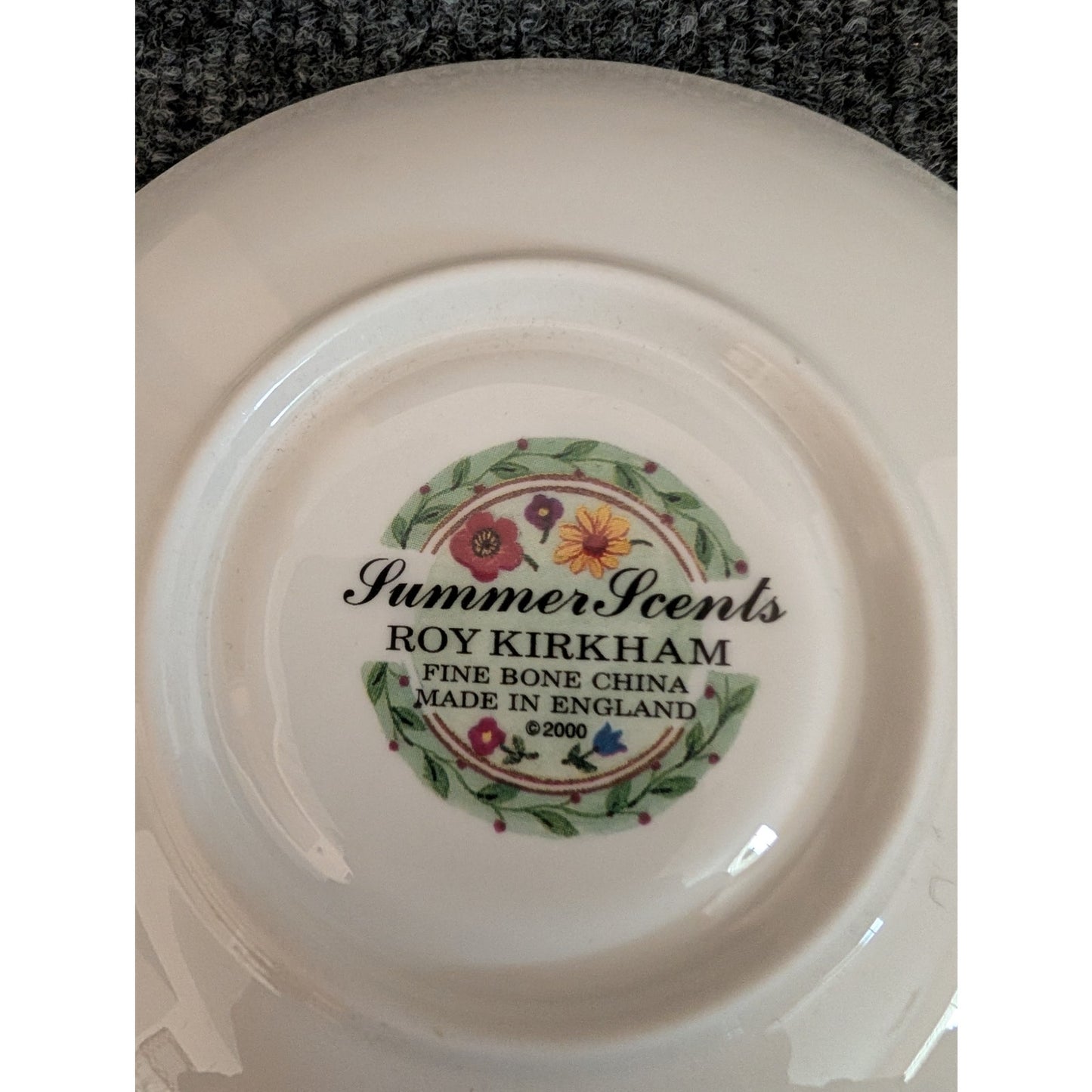 Vintage 2000 Roy Kirkham Bone China Summer Scents Made in England Saucer